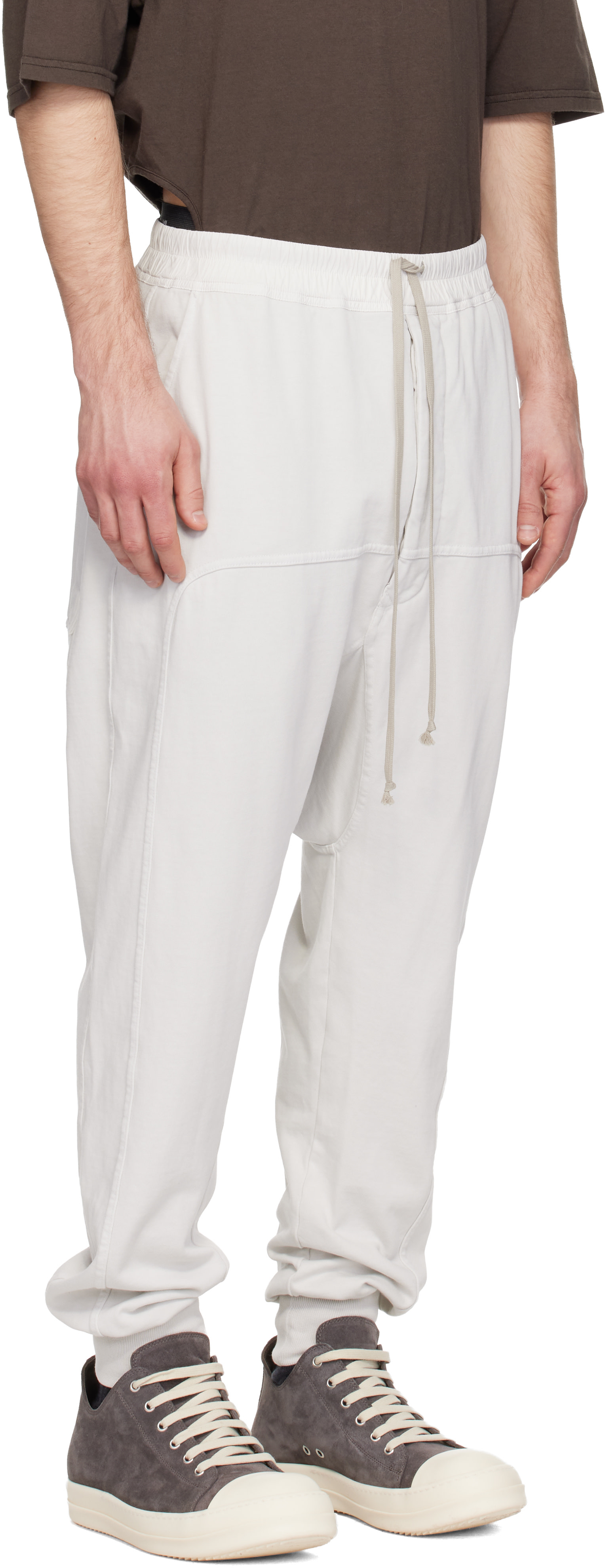 Rick Owens DRKSHDW - オフホワイト Temple ドローストリング ラウンジパンツ