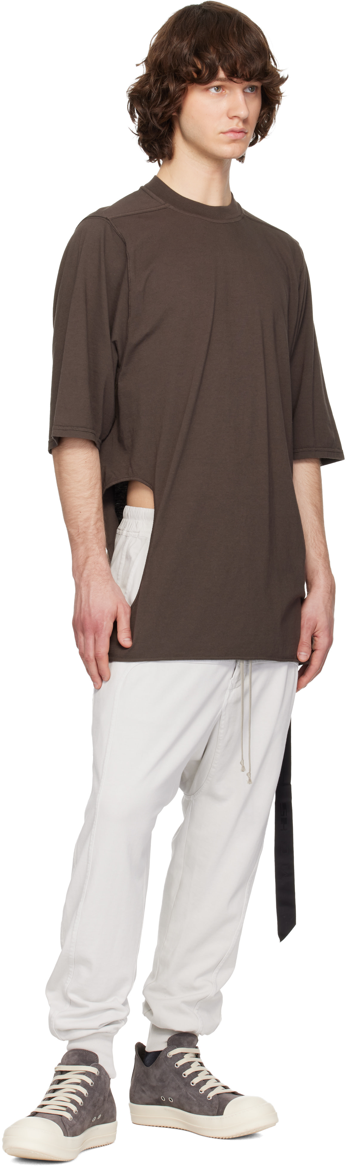 Rick Owens DRKSHDW - オフホワイト Temple ドローストリング ラウンジパンツ
