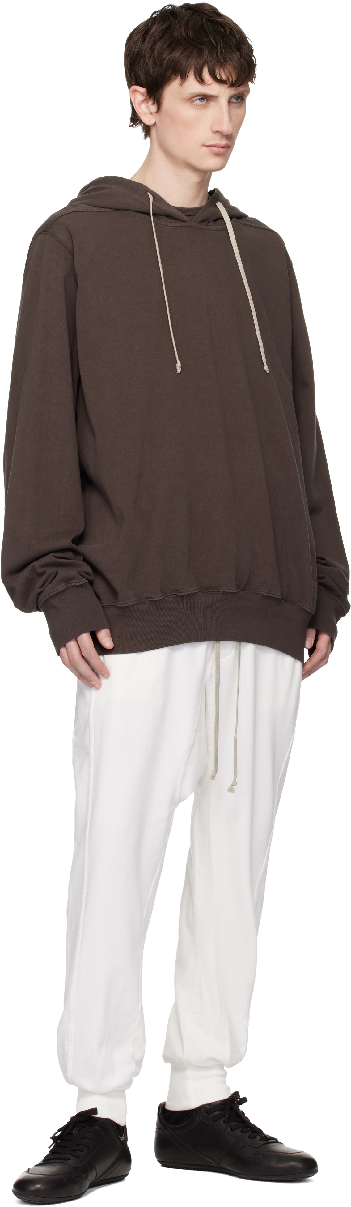 Rick Owens Drkshdw - 오프 화이트 템플 드로우스트링 스웨트팬츠
