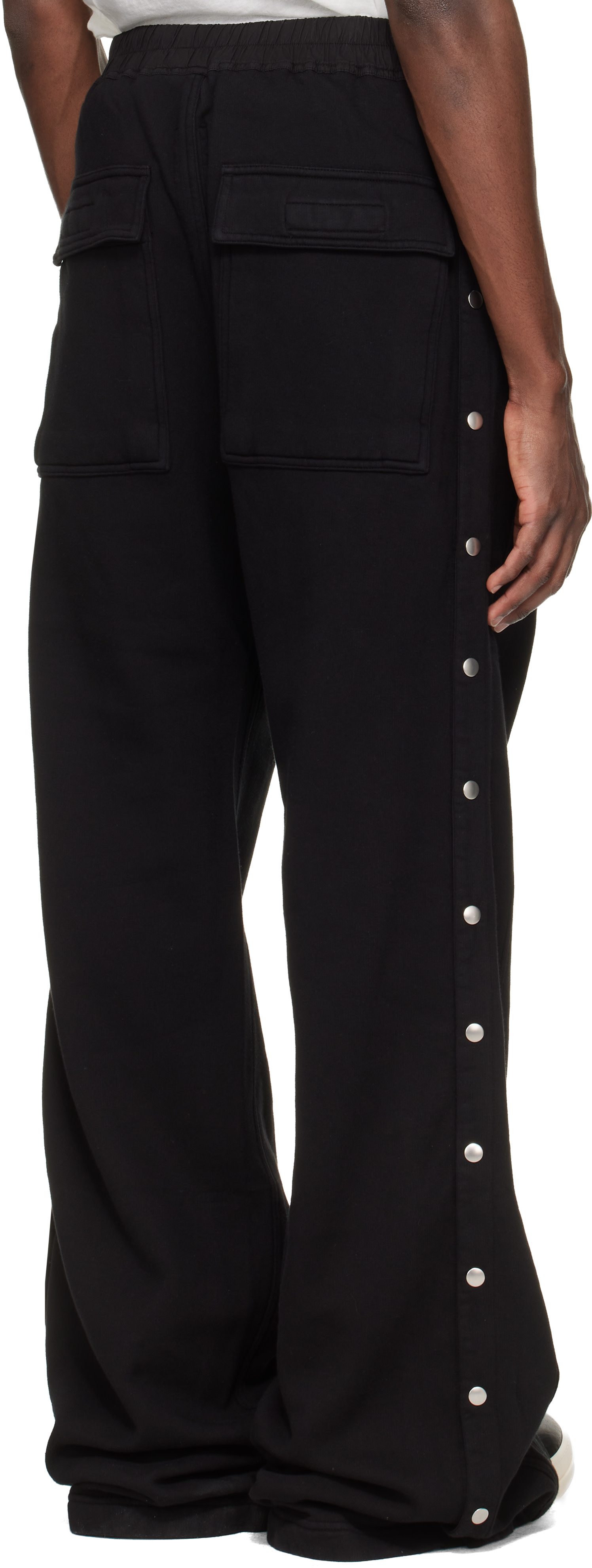 Rick Owens DRKSHDW: ブラック Temple Wide Pusher スウェットパンツ