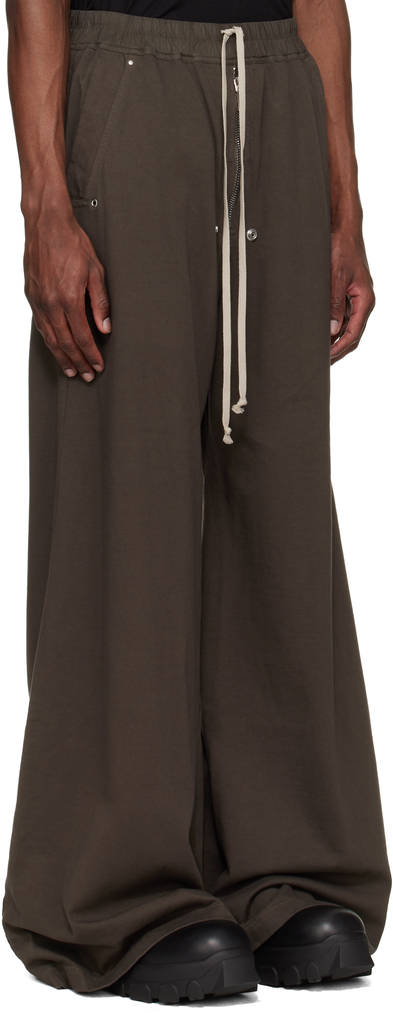 Rick Owens DRKSHDW: Brown Temple Geth Belas Sweatpants | SSENSE