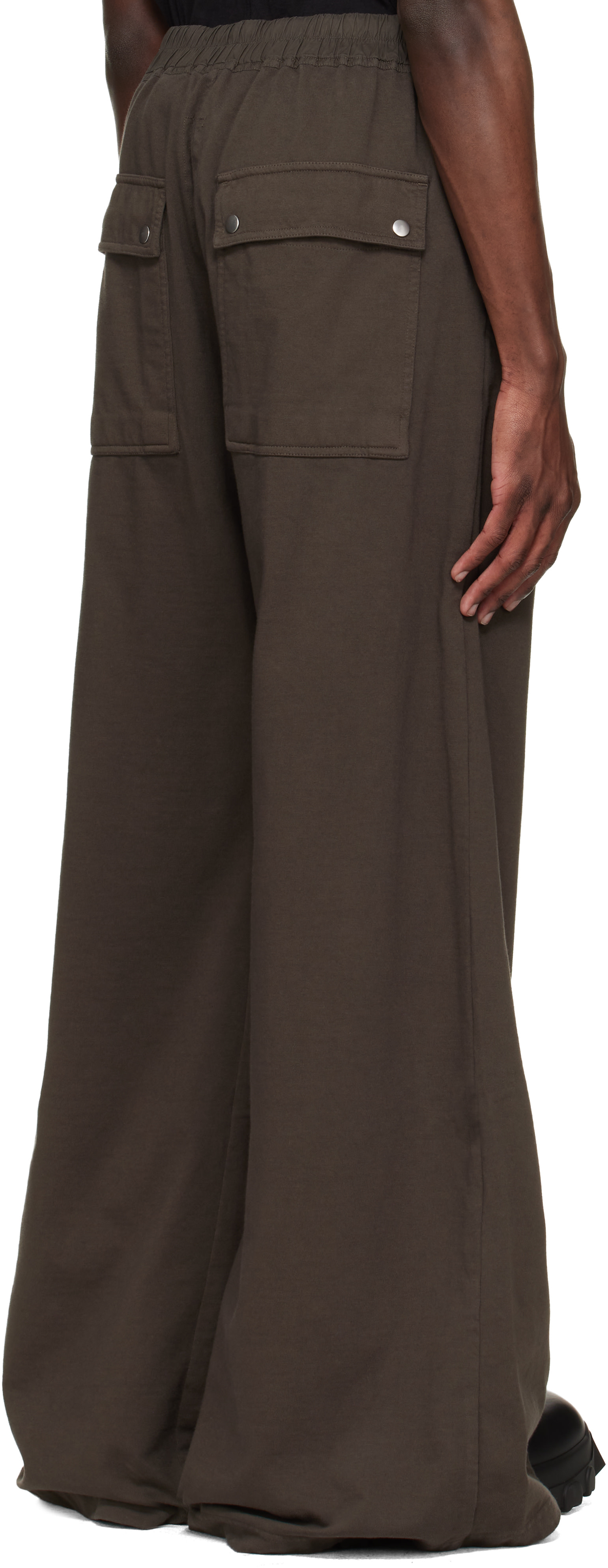 Rick Owens DRKSHDW: ブラウン Temple Geth Belas スウェットパンツ