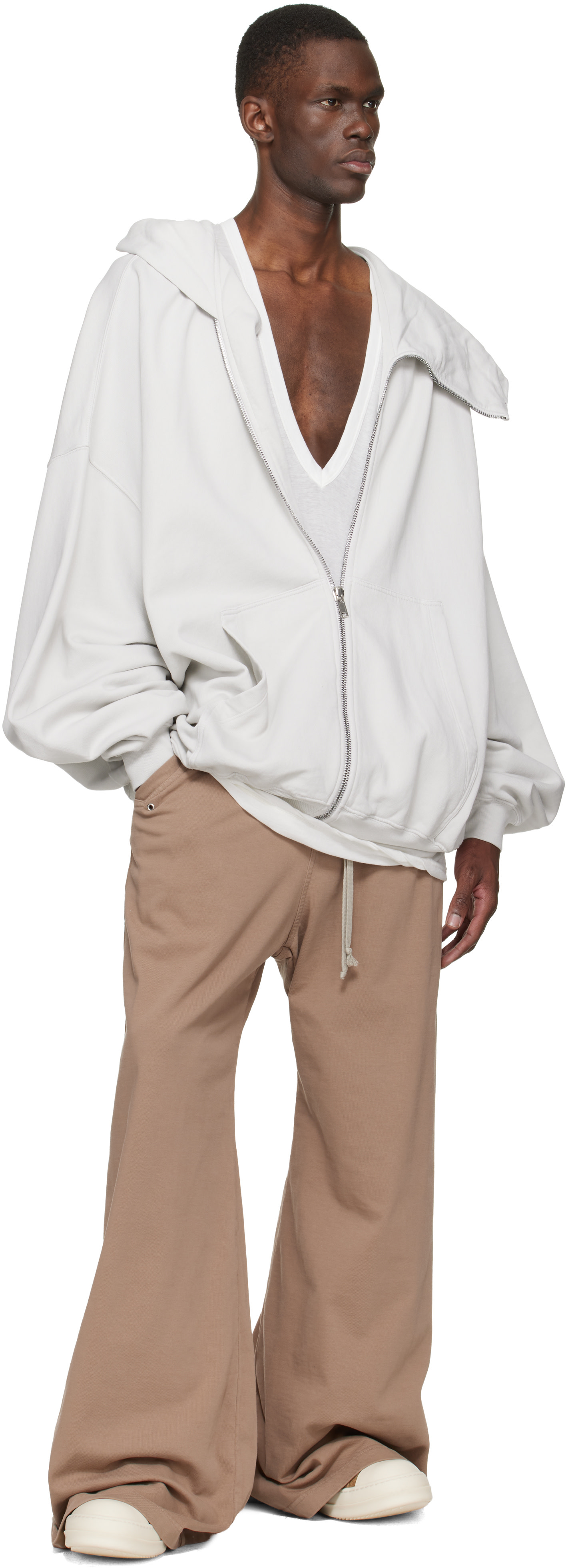 Rick Owens DRKSHDW: Beige Temple Geth Belas Sweatpants | SSENSE Canada