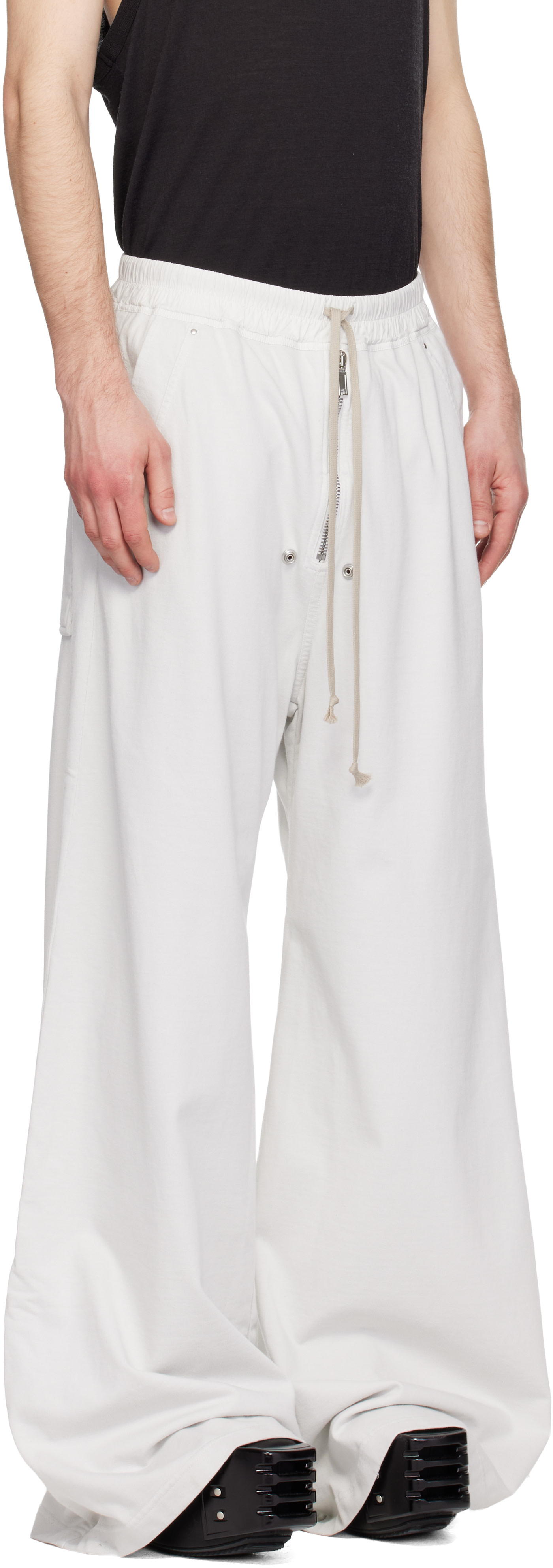 Rick Owens DRKSHDW: オフホワイト Temple Geth Belas スウェット