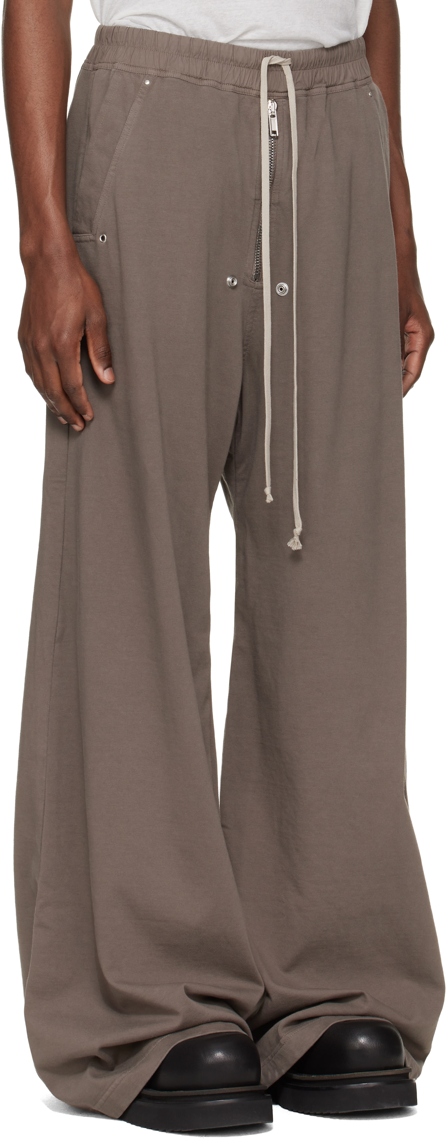Rick Owens DRKSHDW: グレー Temple Geth Belas スウェットパンツ