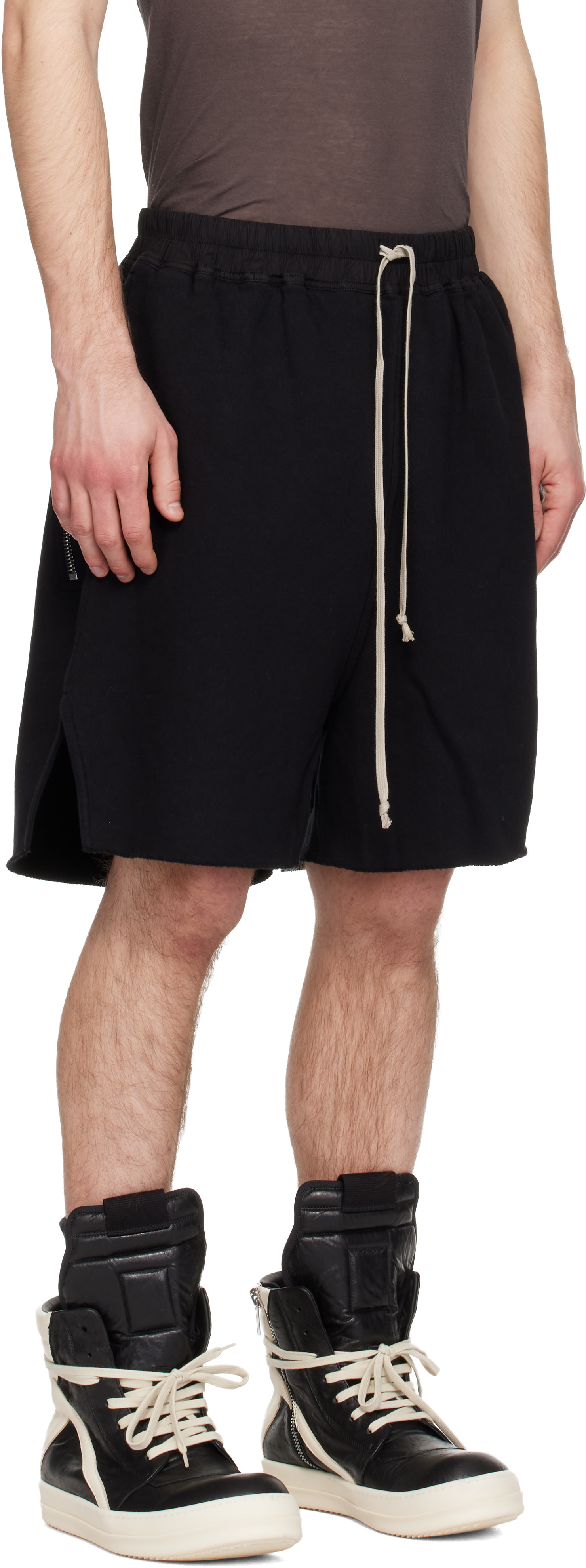 Rick Owens DRKSHDW: ブラック Temple Furka Heavy Sweatshirt Long