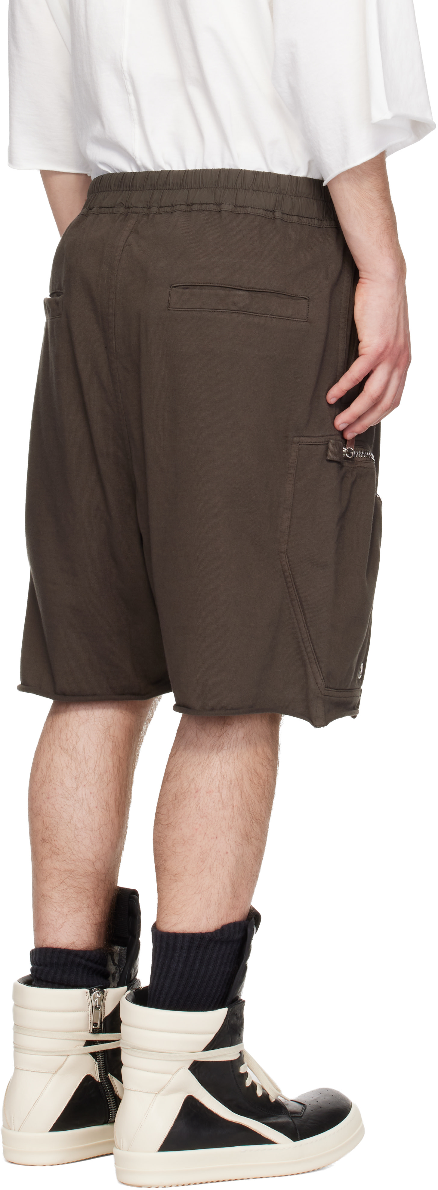 Rick Owens DRKSHDW: Gray Temple Heavy Jersey Bauhaus Pods Shorts