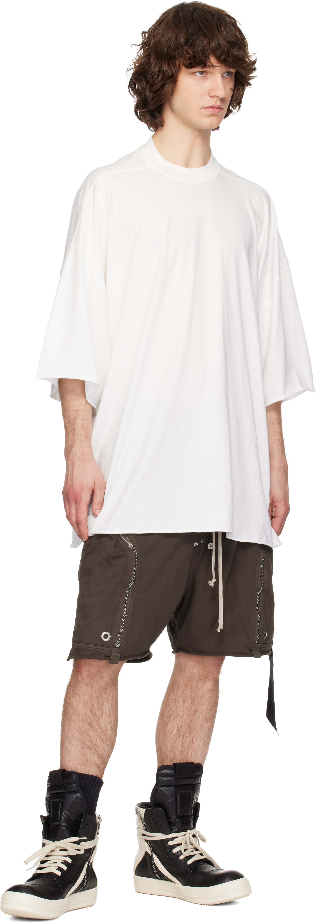 Rick Owens DRKSHDW: Gray Temple Heavy Jersey Bauhaus Pods Shorts