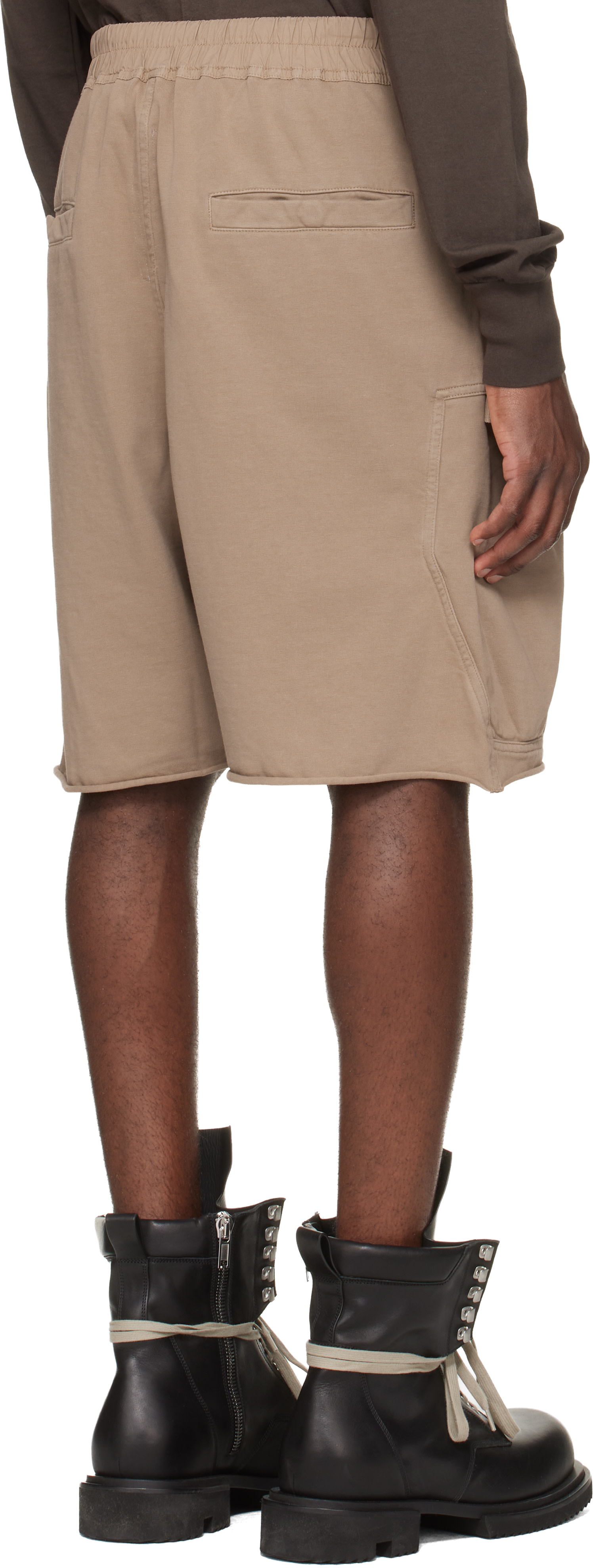 Rick Owens DRKSHDW: Taupe Temple Bauhaus Pods Shorts | SSENSE Canada