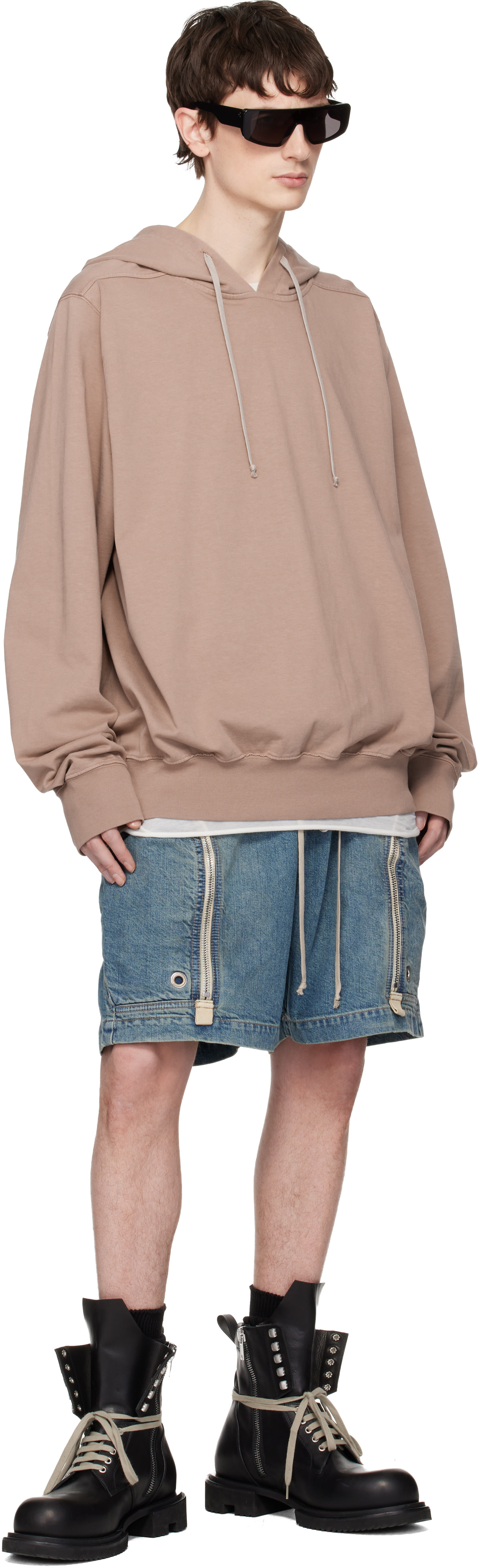 Rick Owens DRKSHDW: ブルー Temple Bauhaus Pods デニムショート