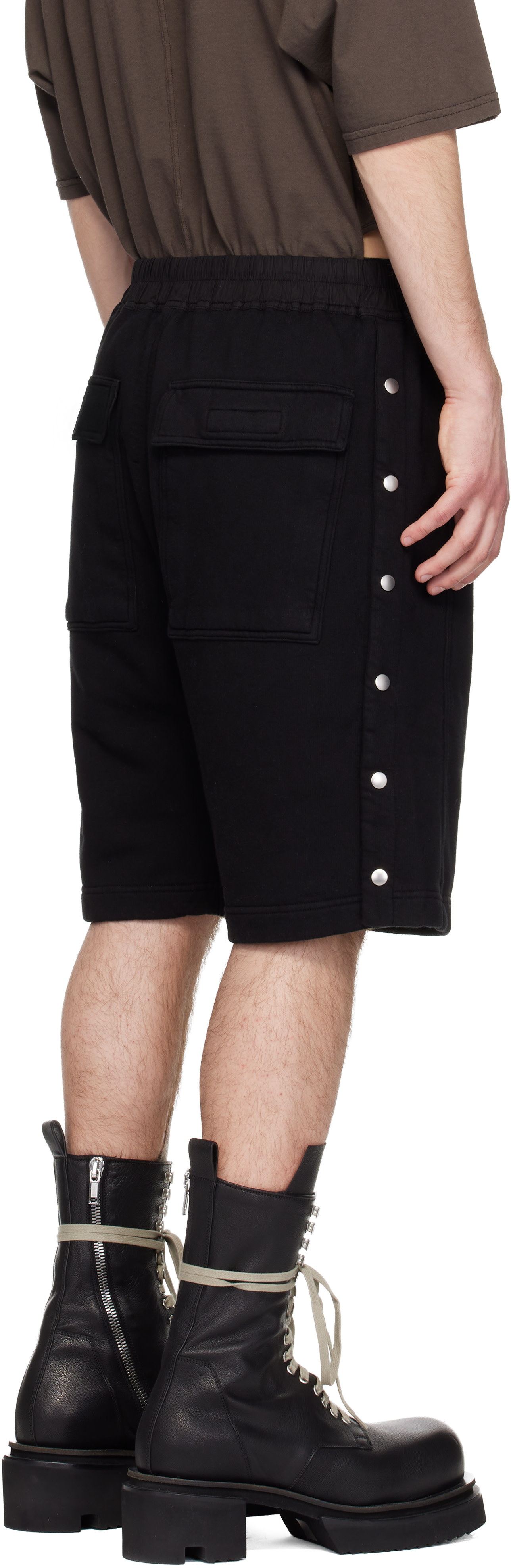 Rick Owens DRKSHDW: ブラック Temple Pusher ショートパンツ | SSENSE