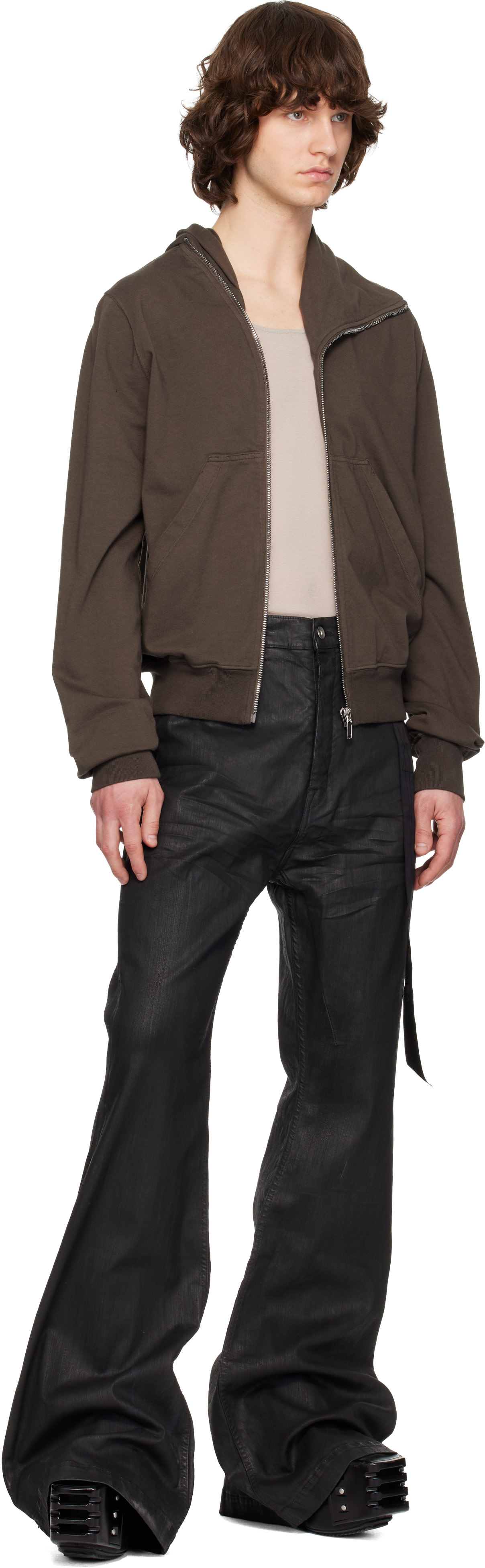 Rick Owens DRKSHDW - Pull à capuche Mountain gris - Temple