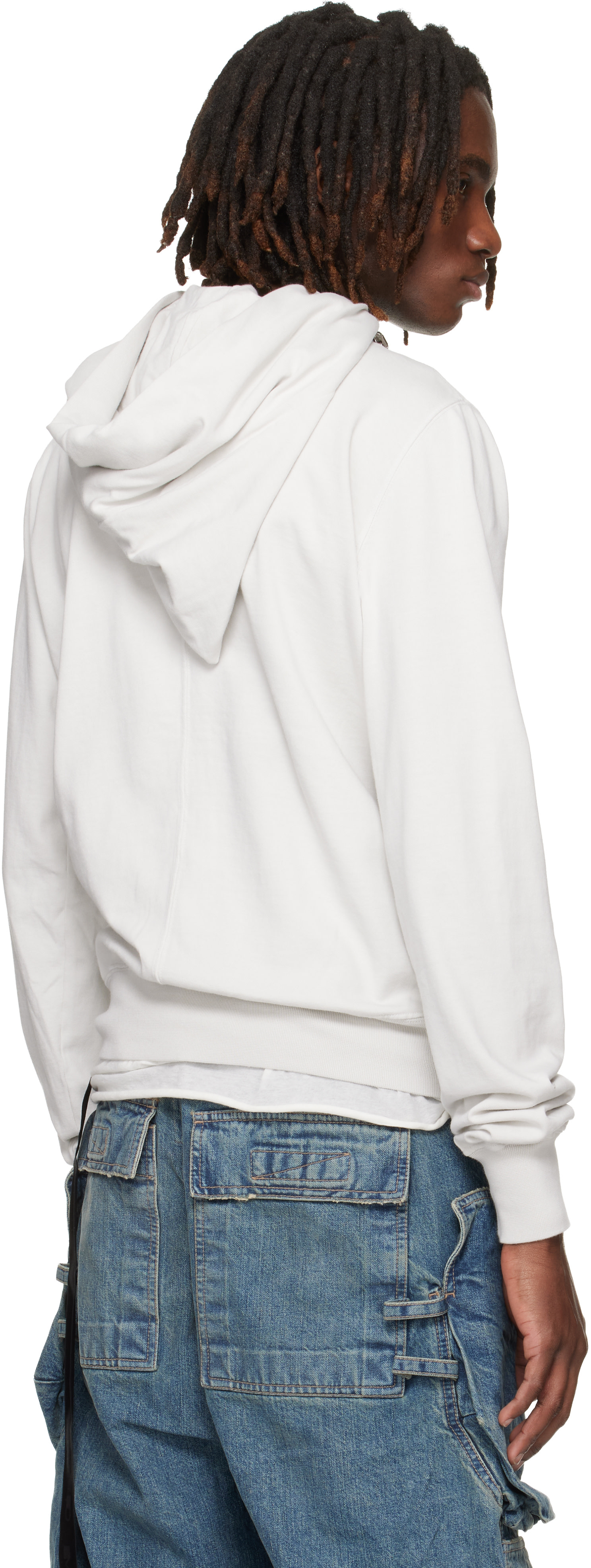 Rick Owens DRKSHDW: Off-White Temple Mountain Hoodie | SSENSE Rick Owens DRKSHDW: Off-White Temple Mountain Hoodie | SSENSE