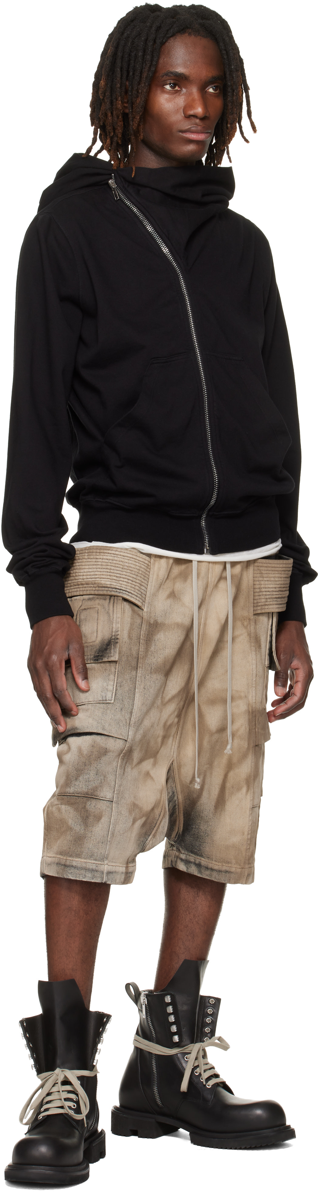 Rick Owens DRKSHDW - Pull à capuche Mountain noir - Temple