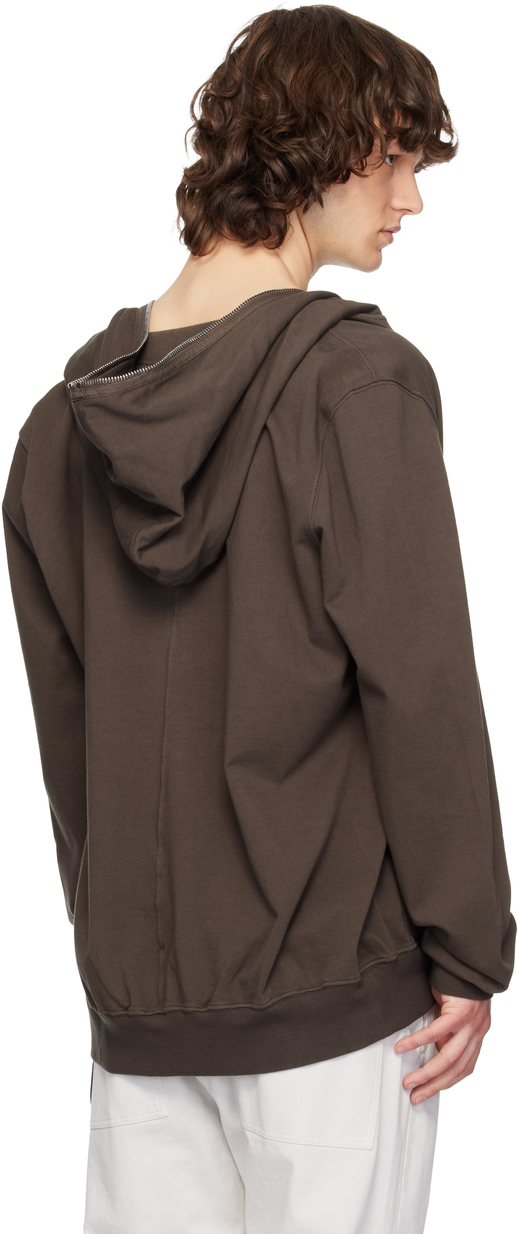 Rick Owens DRKSHDW: Gray Temple Jumbo Gimp Hoodie | SSENSE