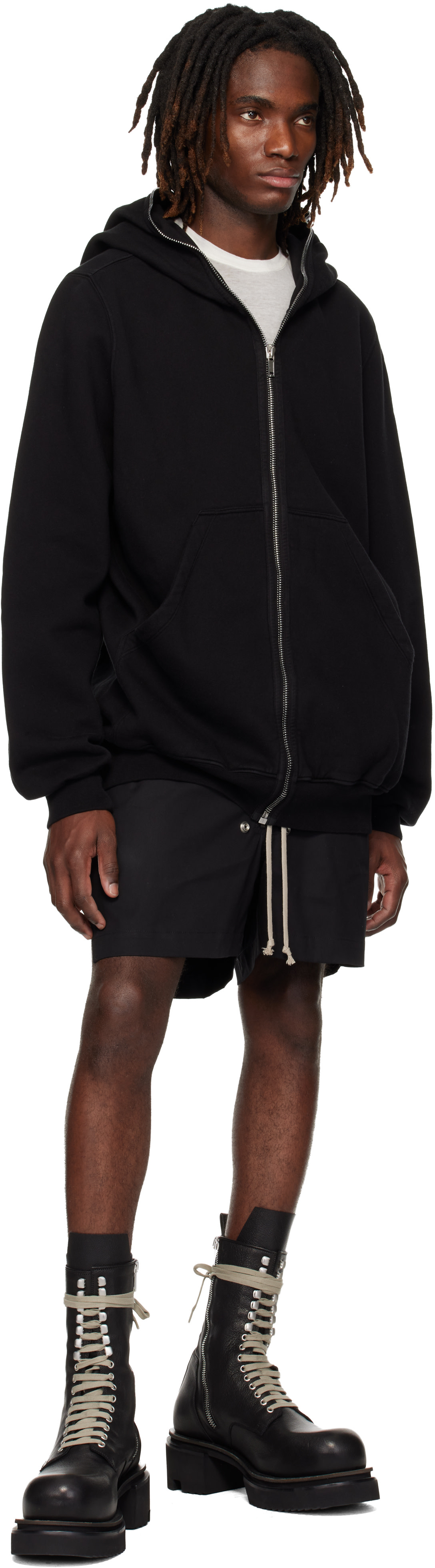 Rick Owens DRKSHDW: Black Temple Jumbo Hoodie | SSENSE