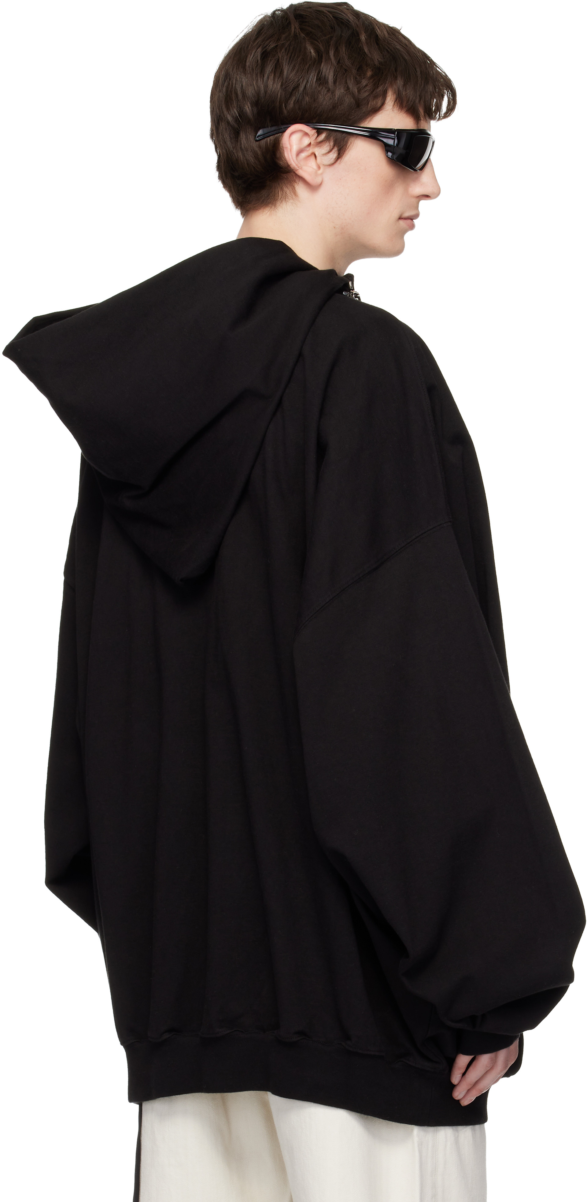 Rick Owens DRKSHDW: ブラック Temple Mountain Hun フーディ | SSENSE
