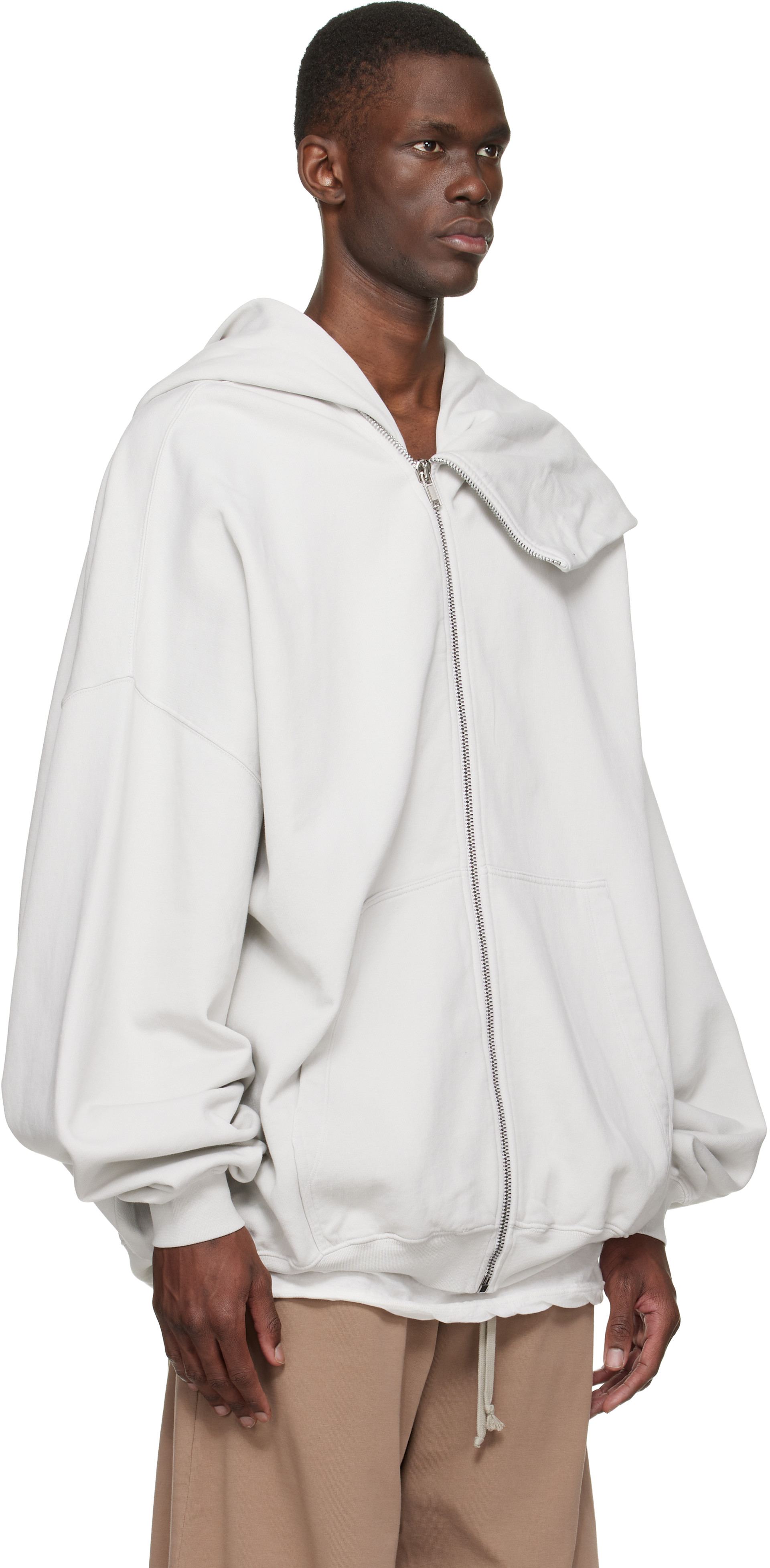 Rick Owens DRKSHDW: Off-White Temple Mountain Hun Hoodie | SSENSE Rick Owens DRKSHDW: Off-White Temple Mountain Hun Hoodie | SSENSE
