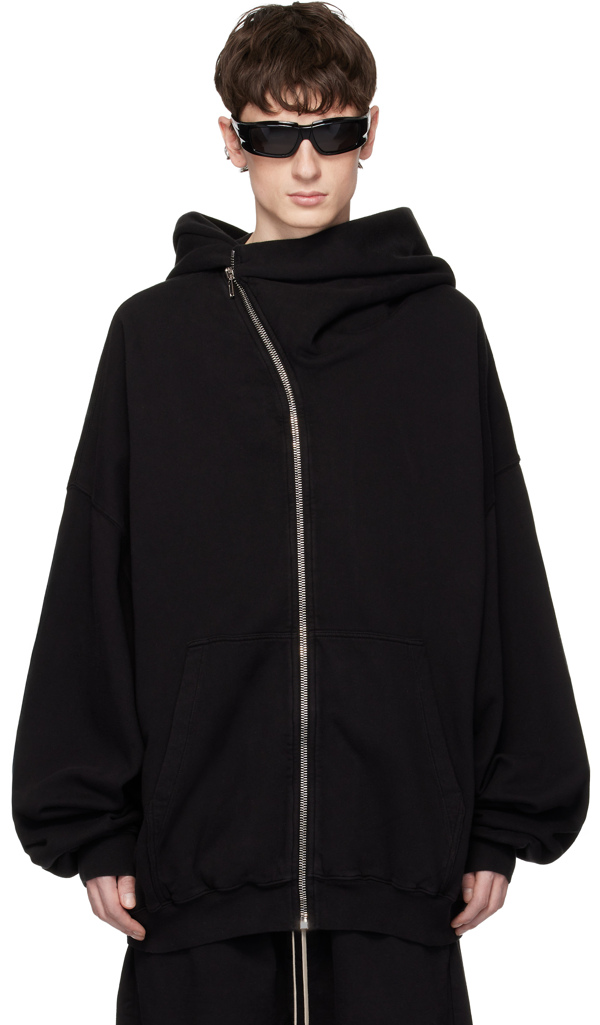 ジャケット・アウター Rick owens DRKSHDW mountain foodie Rick Owens DRKSHDW: ブラック Temple Mountain Hun フーディ | SSENSE