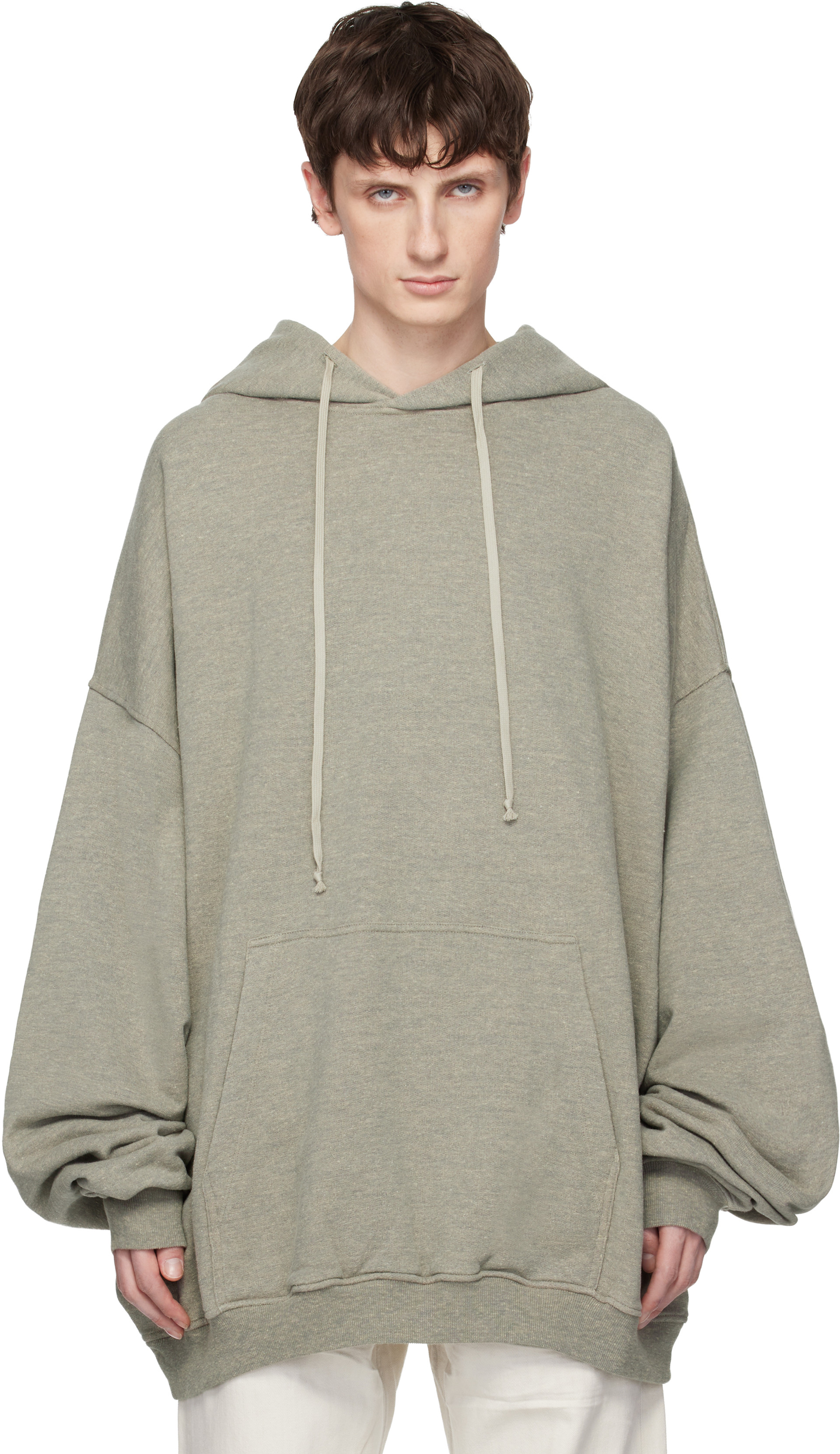 Rick Owens DRKSHDW - Pull à capuche Hun gris - Temple