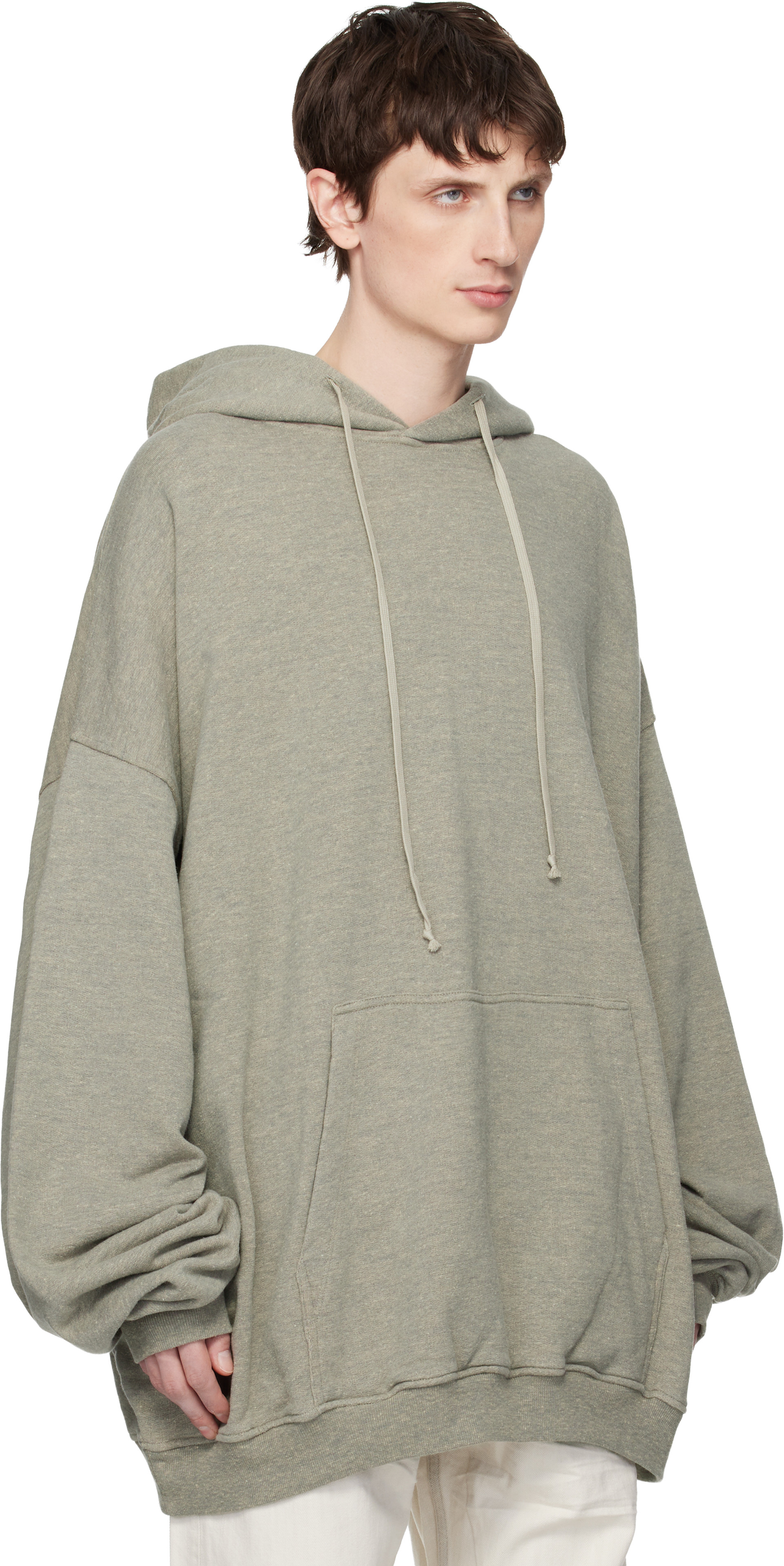 Rick Owens DRKSHDW - Pull à capuche Hun gris - Temple