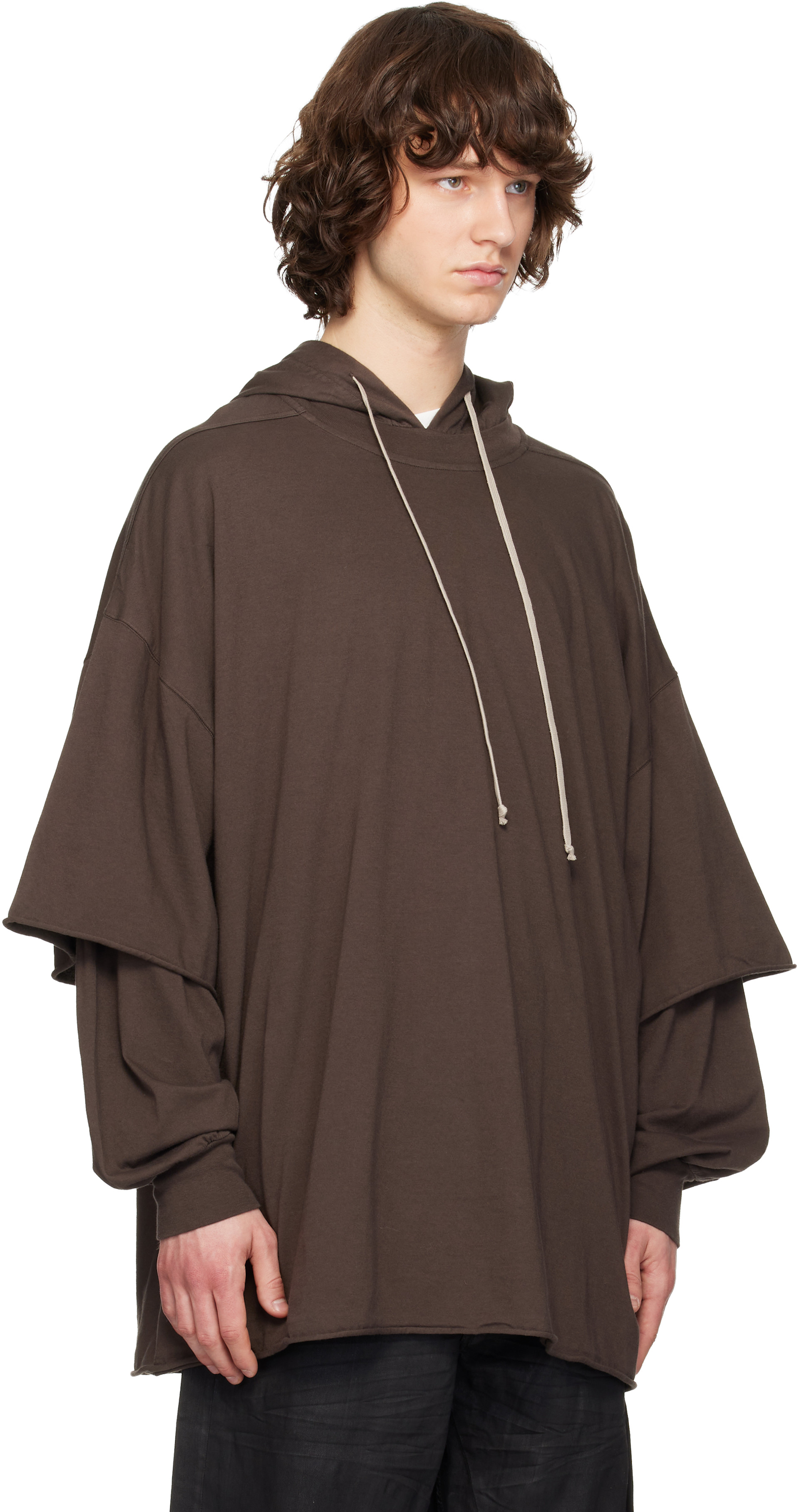Rick Owens DRKSHDW: グレー Temple Tommy Hustler フーディ | SSENSE 日本