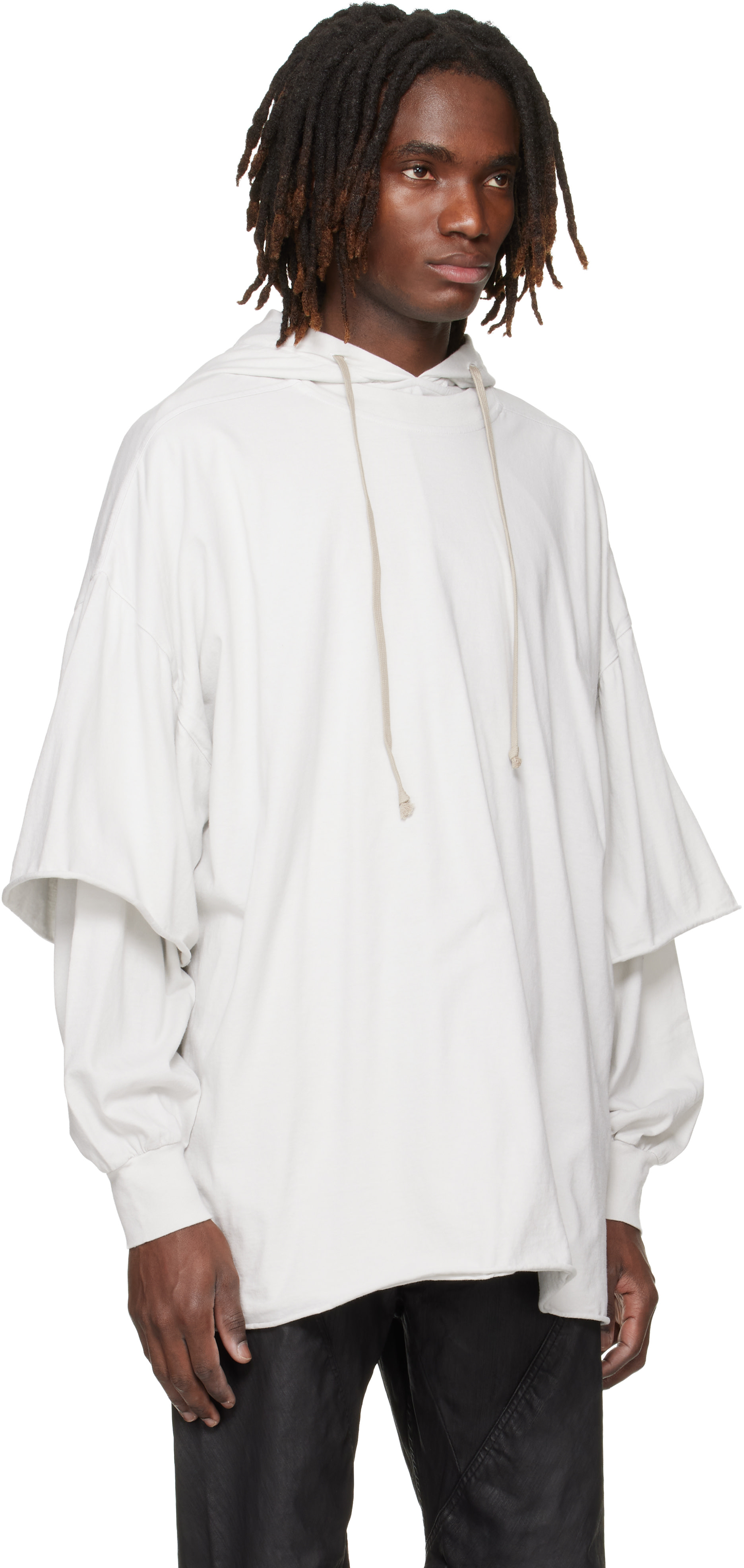 Rick Owens DRKSHDW: Off-White Temple Tommy Hustler Hoodie | SSENSE