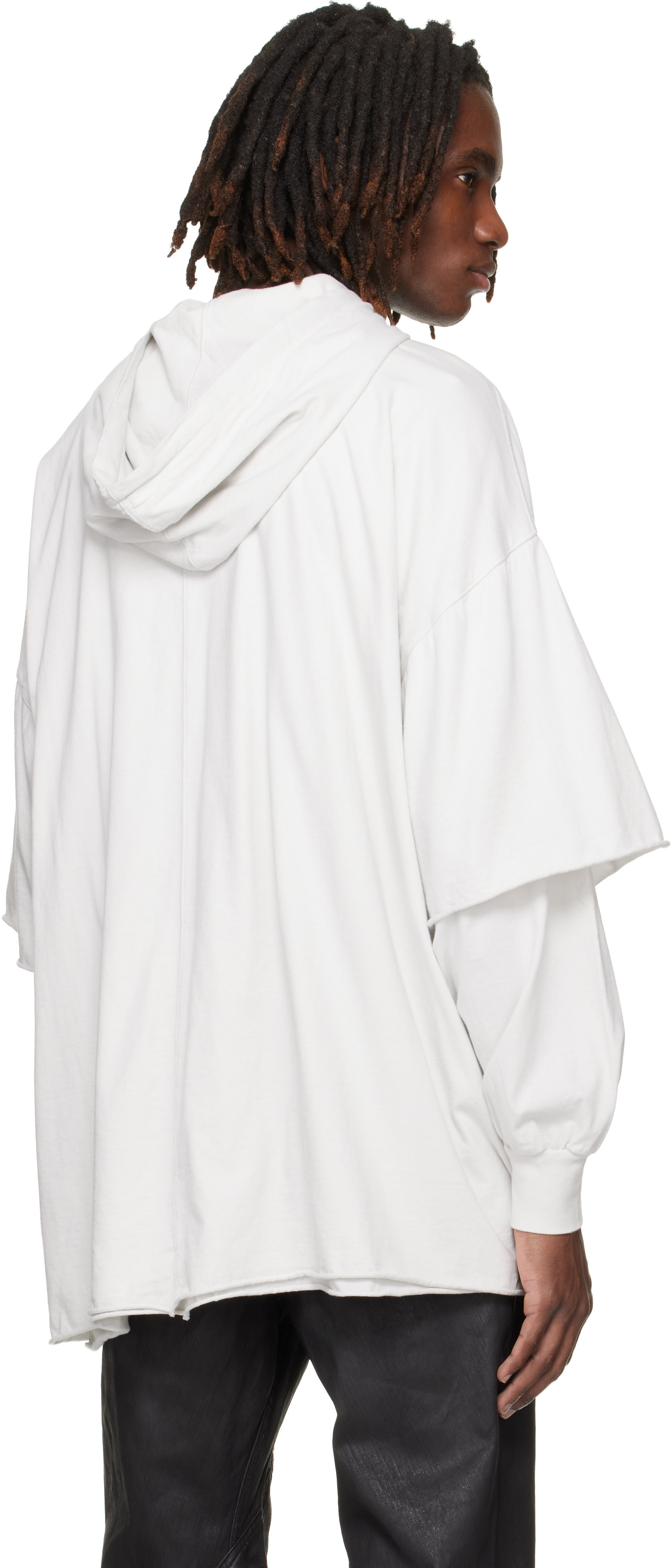 Rick Owens DRKSHDW: Off-White Temple Tommy Hustler Hoodie | SSENSE Rick Owens DRKSHDW: Off-White Temple Tommy Hustler Hoodie | SSENSE