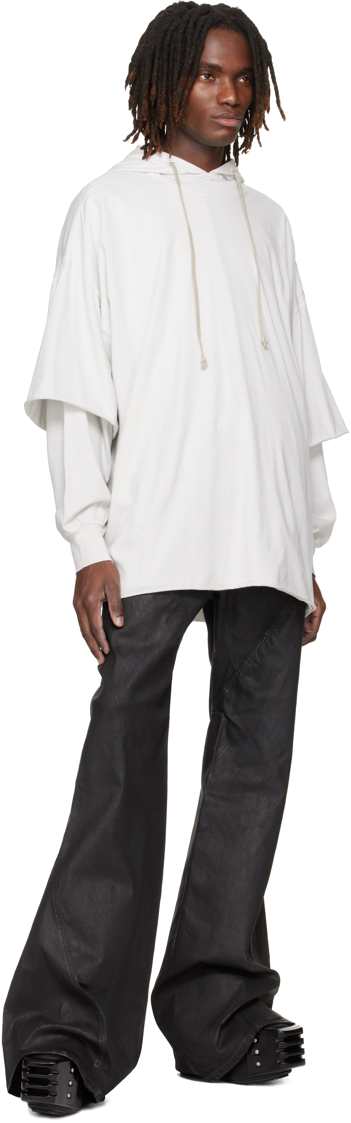 Rick Owens DRKSHDW: Off-White Temple Tommy Hustler Hoodie | SSENSE