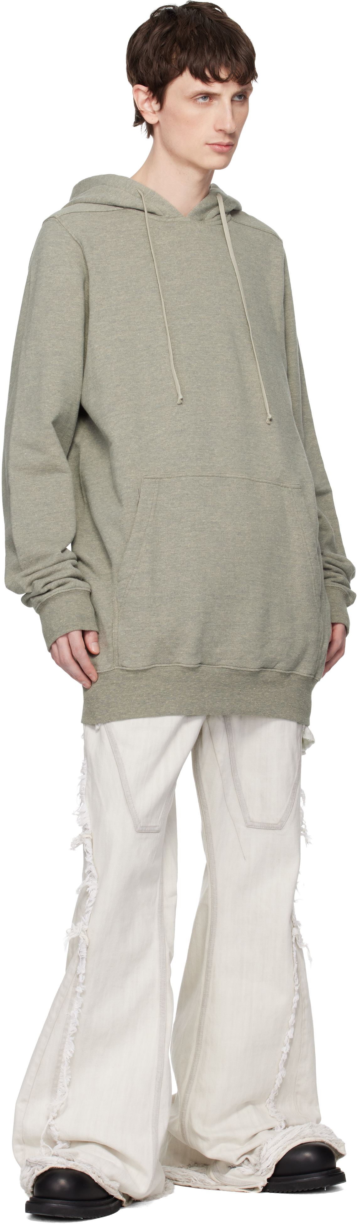 Rick Owens DRKSHDW - Pull à capuche gris - Temple