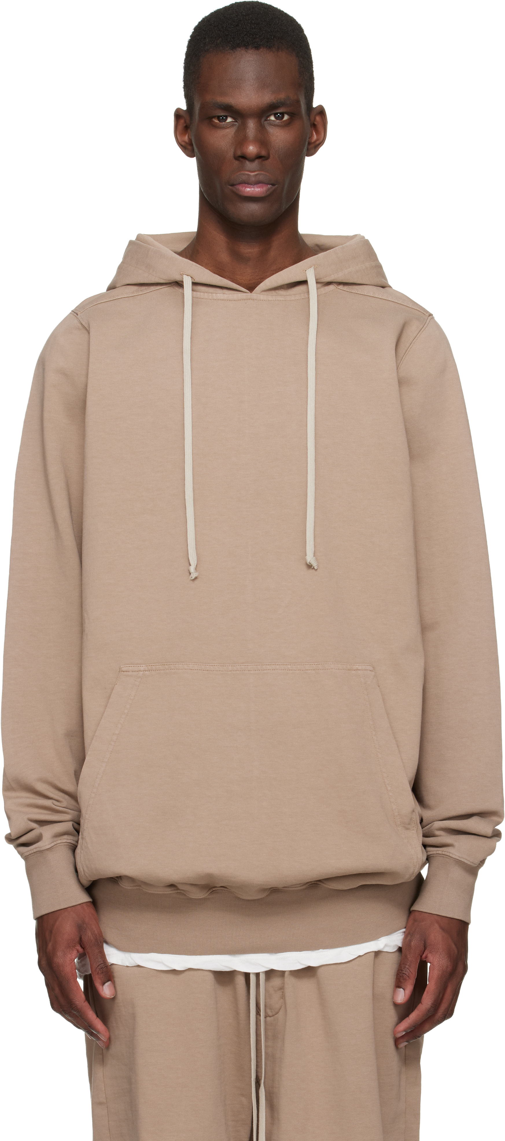 Rick Owens DRKSHDW - ベージュ Temple プルオーバーフーディ