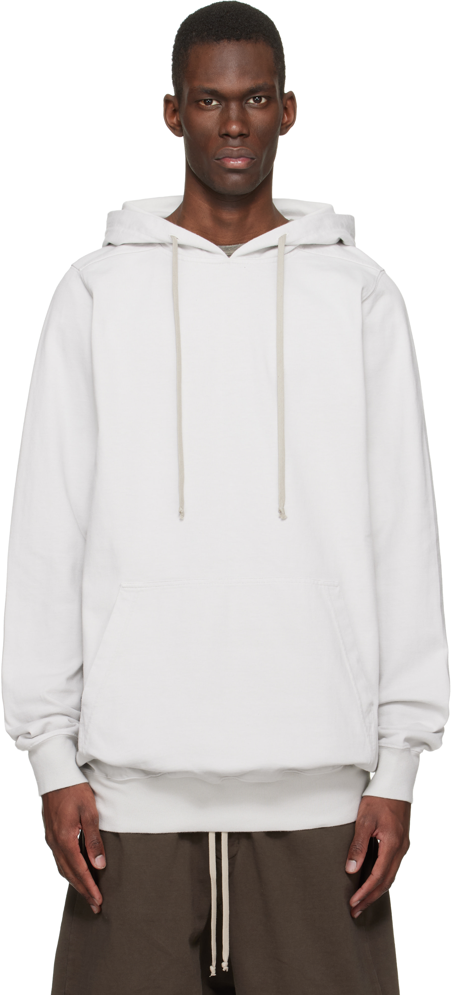 Rick Owens DRKSHDW - Pull à capuche blanc cassé - Temple