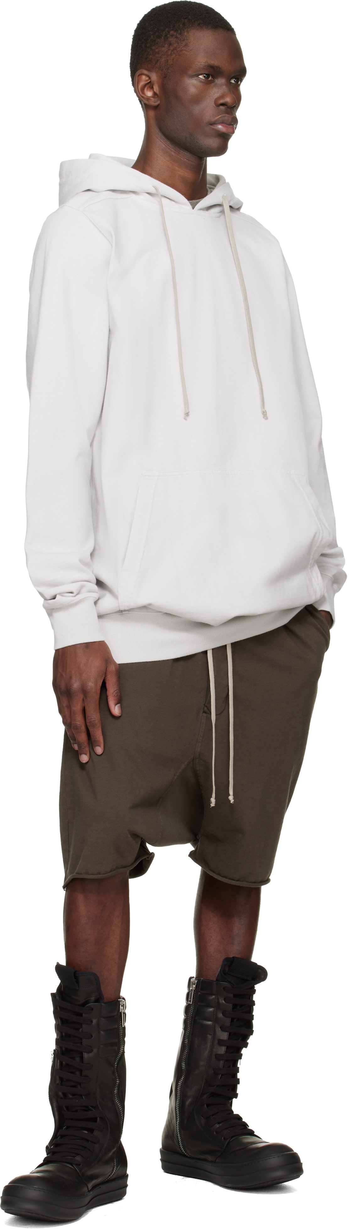 Rick Owens DRKSHDW - Pull à capuche blanc cassé - Temple