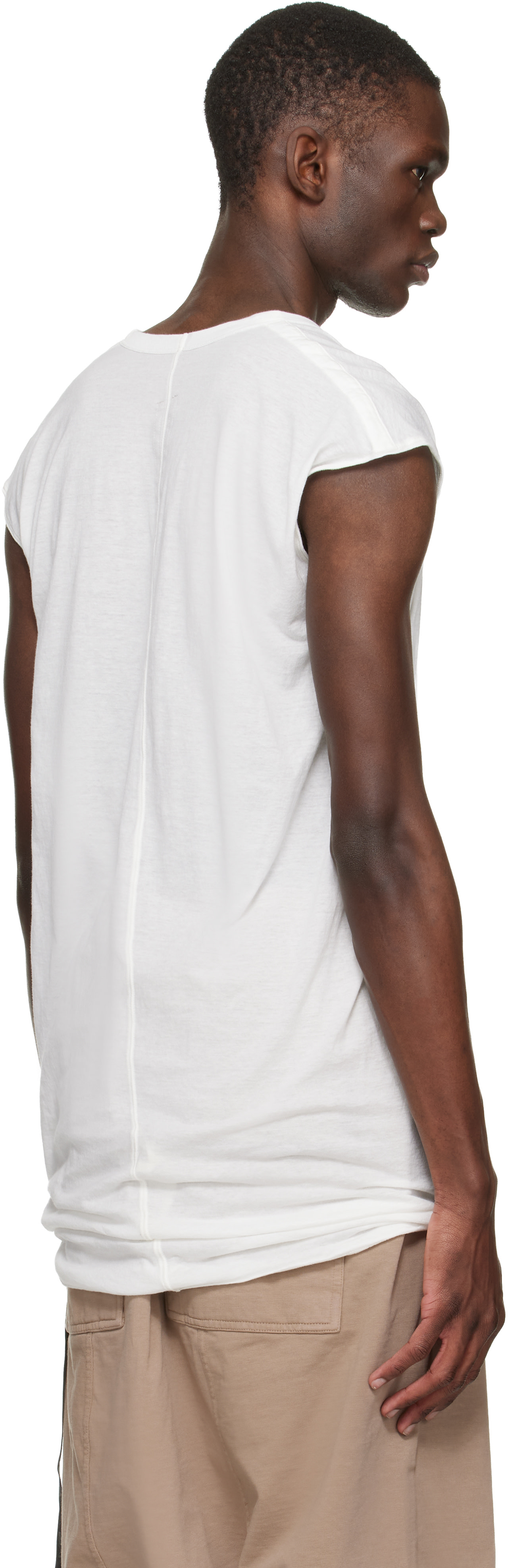 Rick Owens DRKSHDW: White Temple Dylan T-shirt | SSENSE