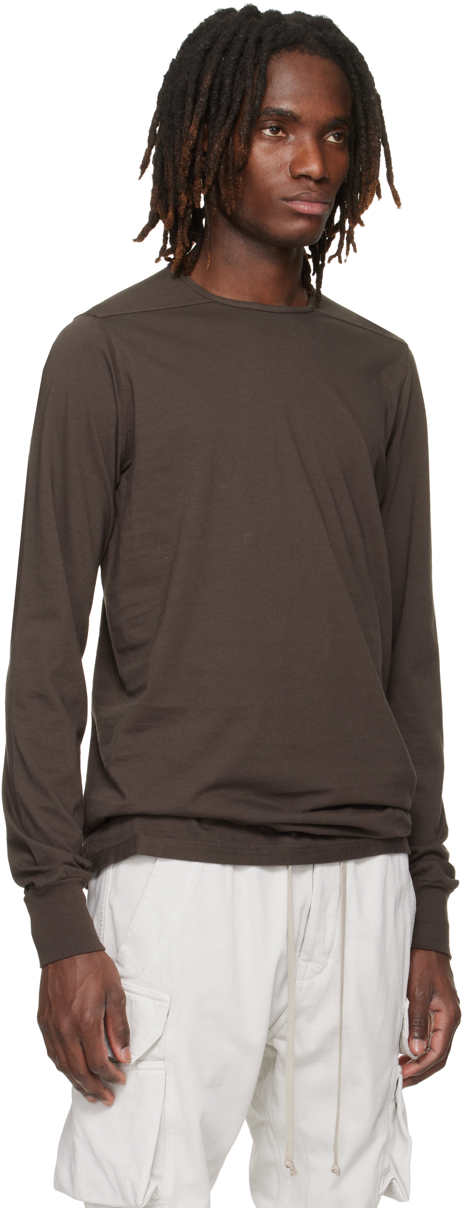 Rick Owens DRKSHDW Tシャツ Rick Owens DRKSHDW: グレー Temple Level 長袖Tシャツ | SSENSE 日本