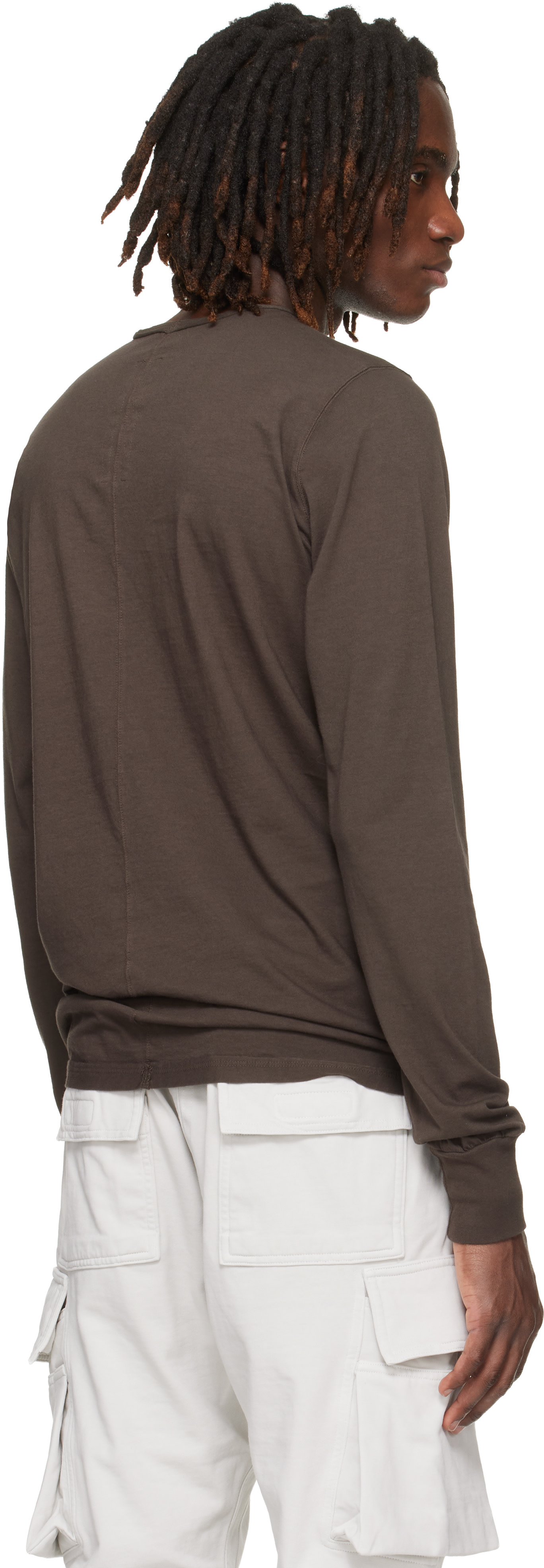 Rick Owens DRKSHDW: Gray Temple Level LS T-shirt | SSENSE