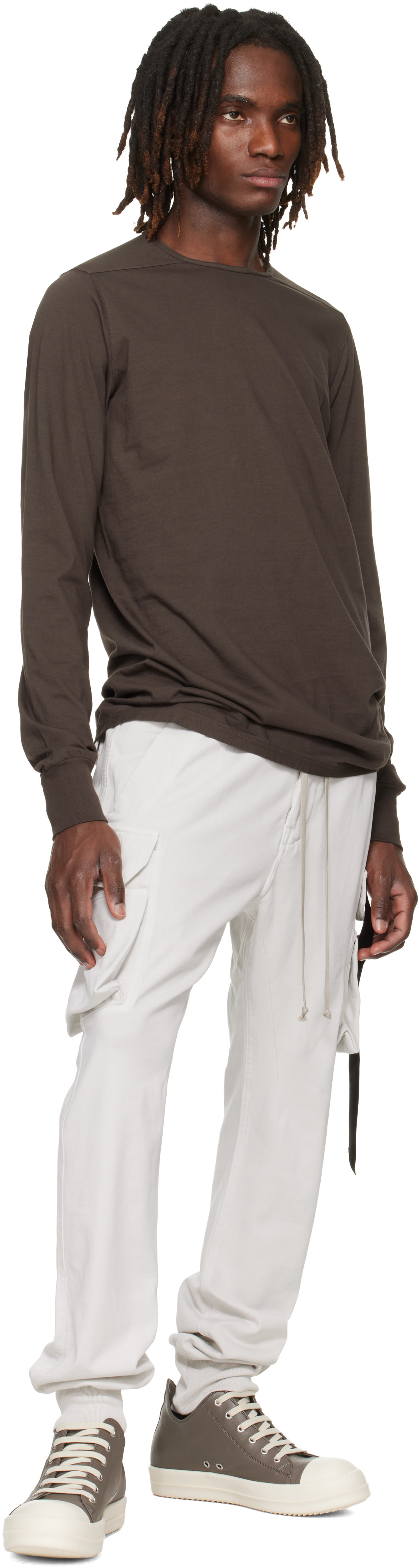 Rick Owens DRKSHDW: Gray Temple Level LS T-shirt | SSENSE