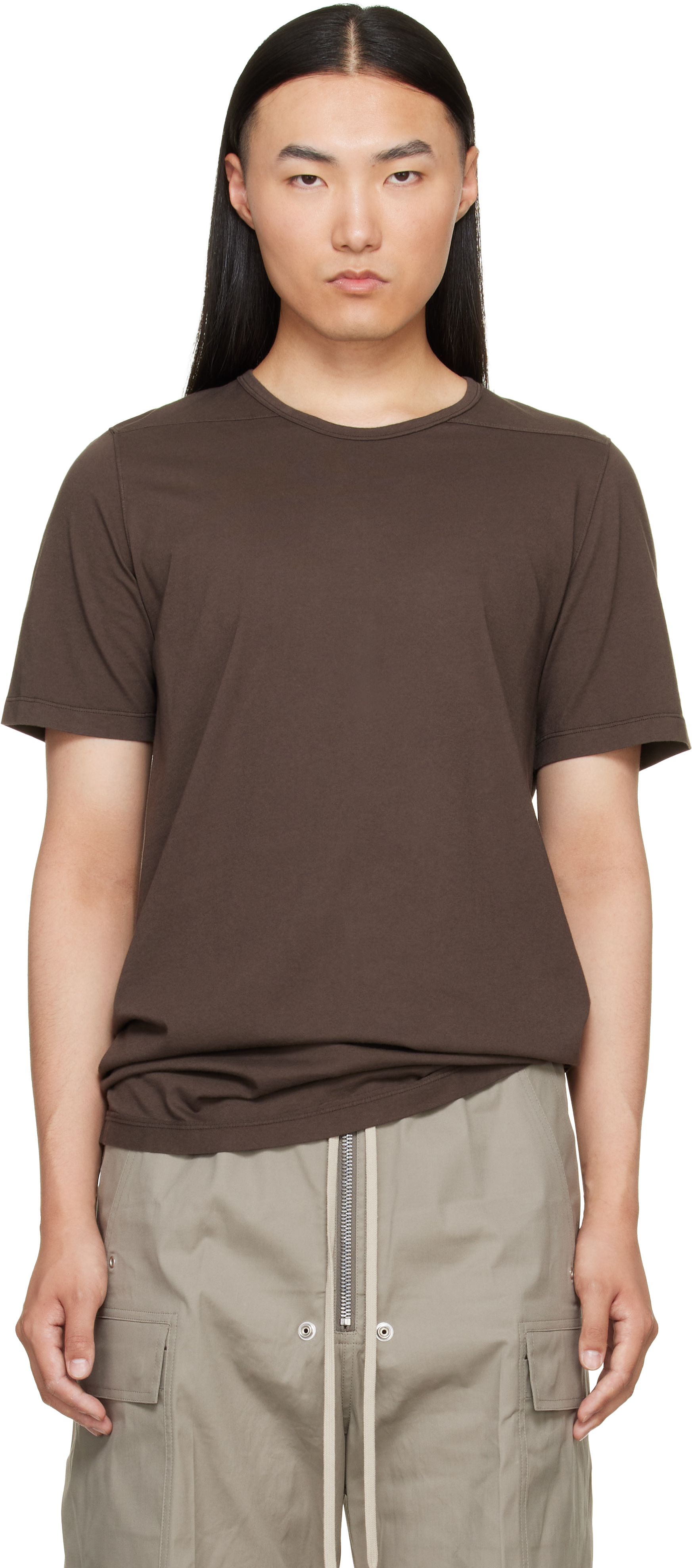 Rick Owens DRKSHDW: Gray Temple Level T-shirt | SSENSE