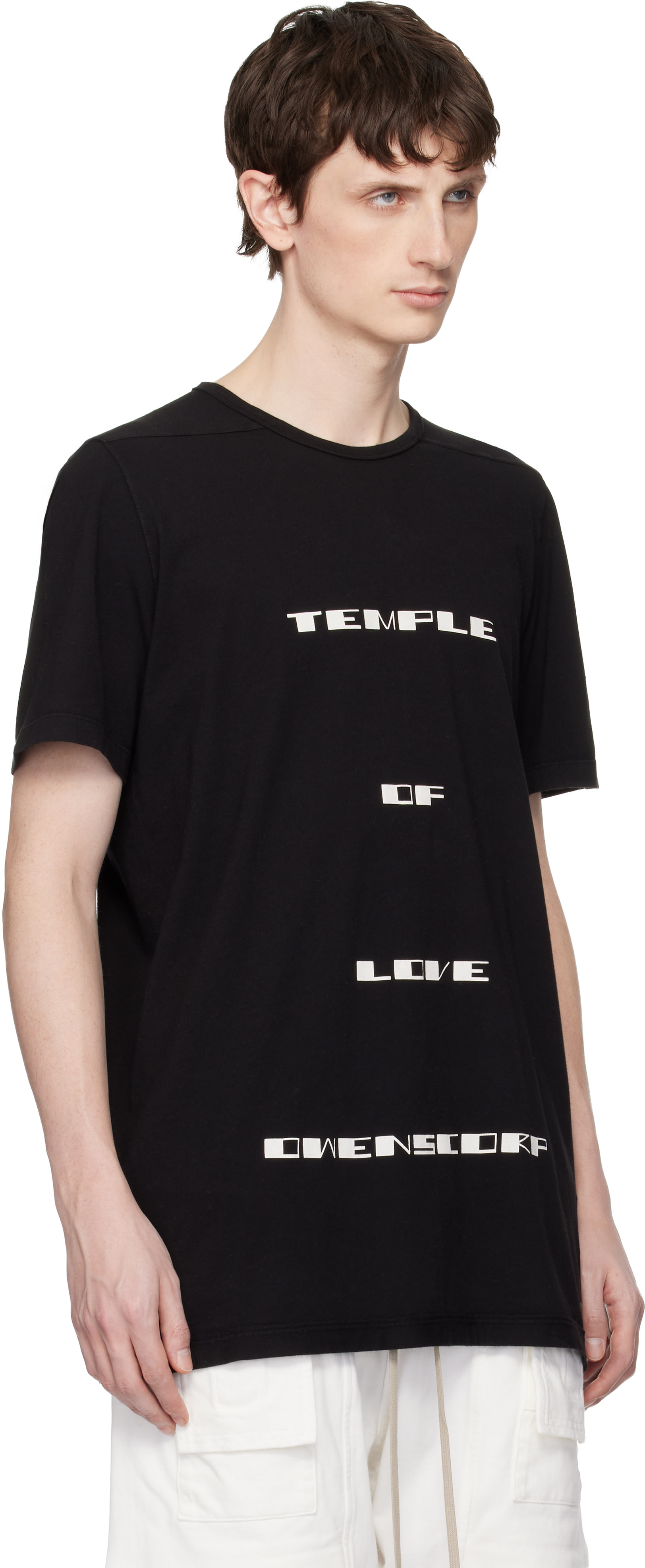 Rick Owens DRKSHDW: ブラック Temple Level Tシャツ | SSENSE 日本