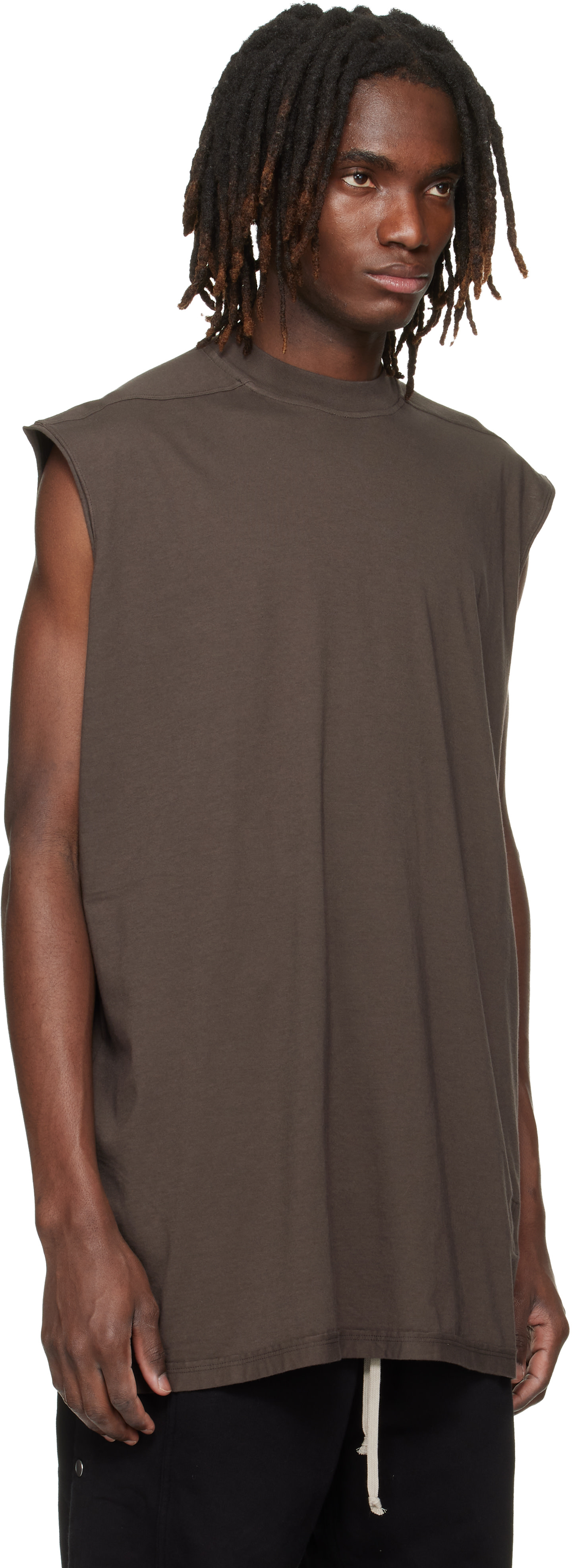 Rick Owens DRKSHDW: Gray Temple Tarp T-shirt | SSENSE