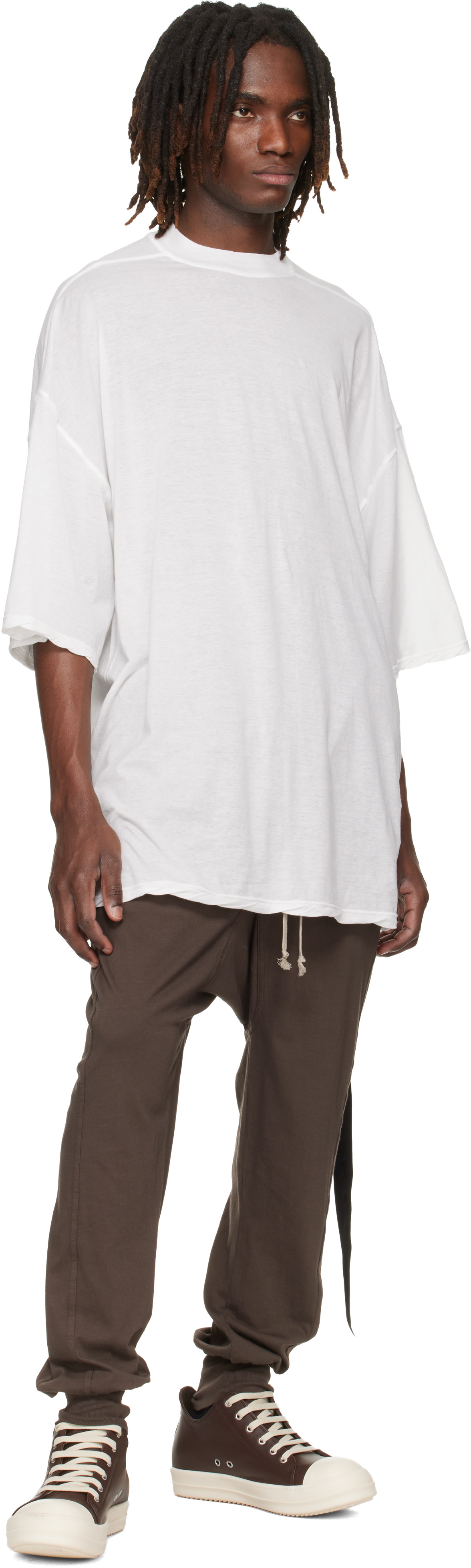 Rick Owens DRKSHDW: Off-White Temple Tommy T-shirt | SSENSE