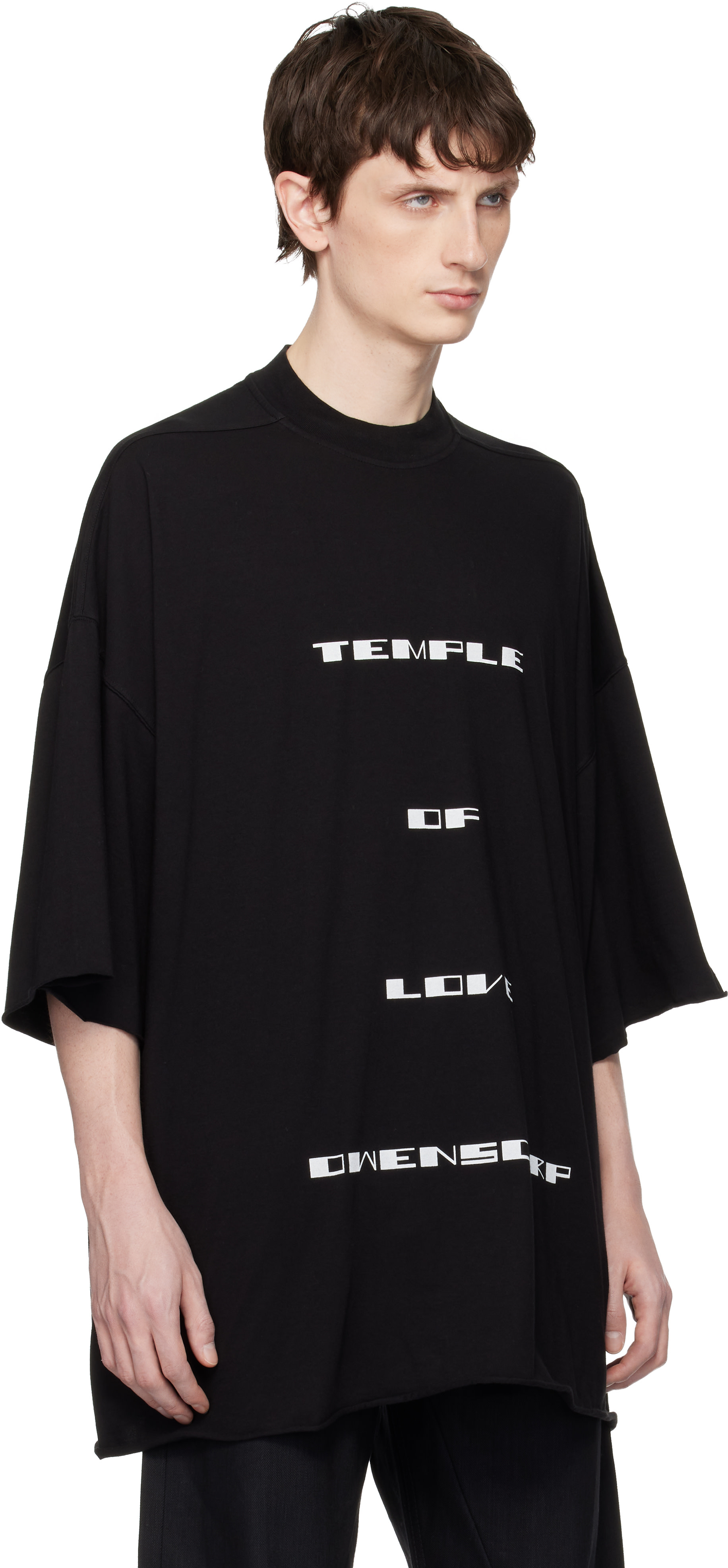 Rick Owens DRKSHDW: ブラック Temple Tommy Tシャツ | SSENSE 日本