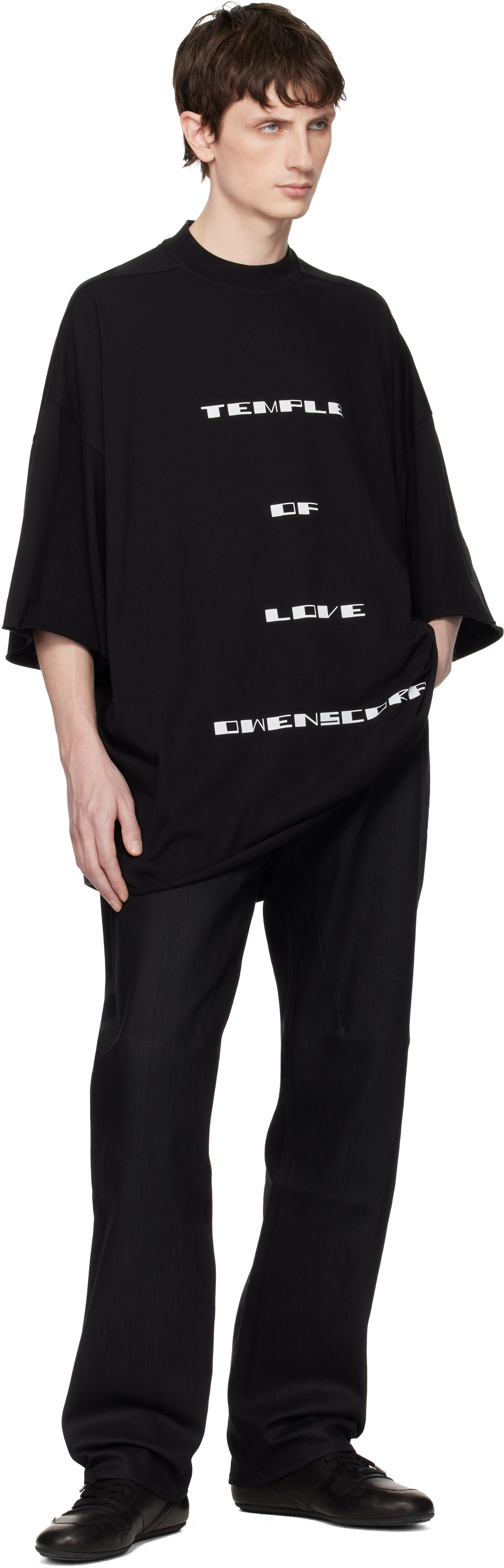 Rick Owens DRKSHDW: ブラック Temple Tommy Tシャツ | SSENSE 日本
