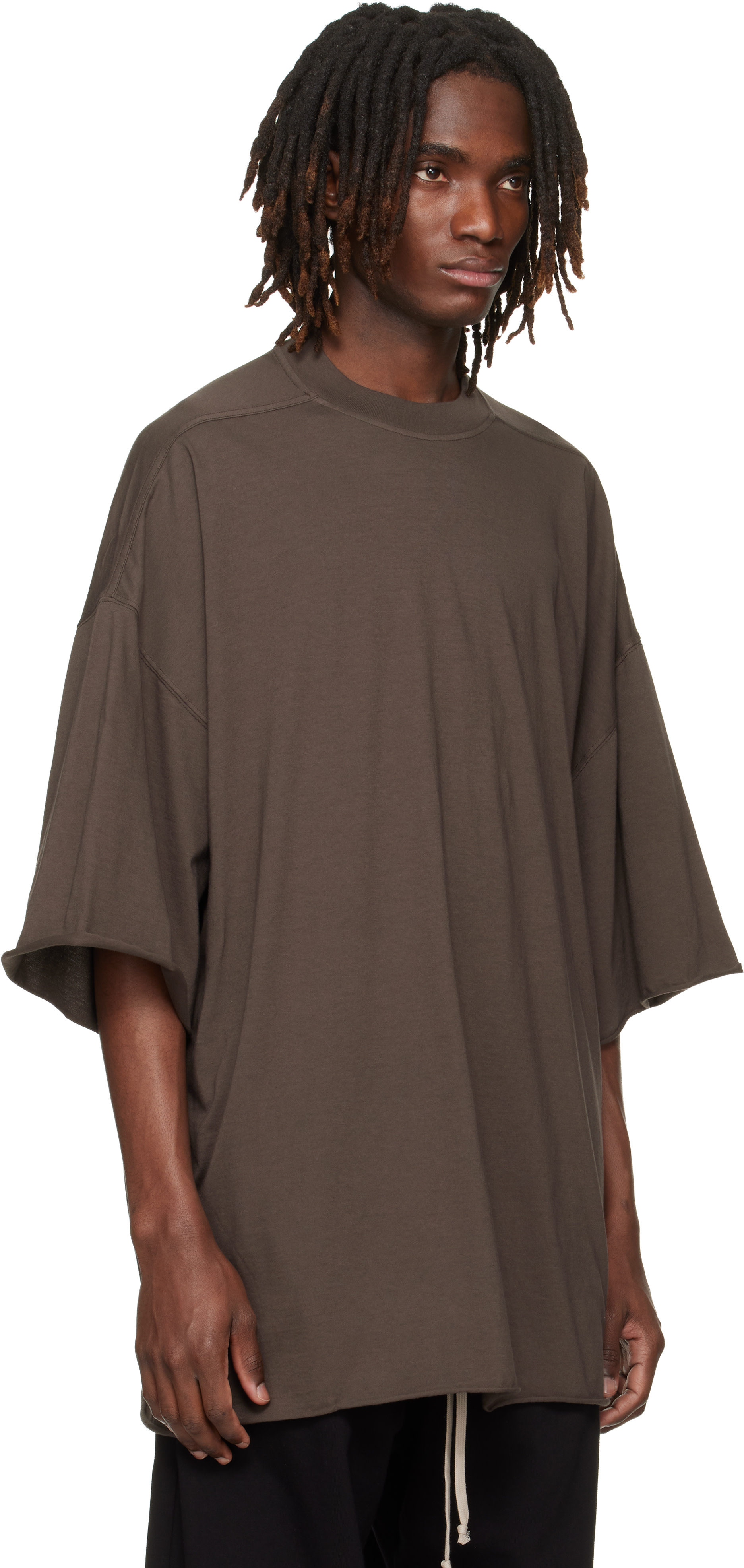 Rick Owens DRKSHDW  Tシャツ トミーTee Rick Owens DRKSHDW: Brown Temple Tommy T-shirt | SSENSE