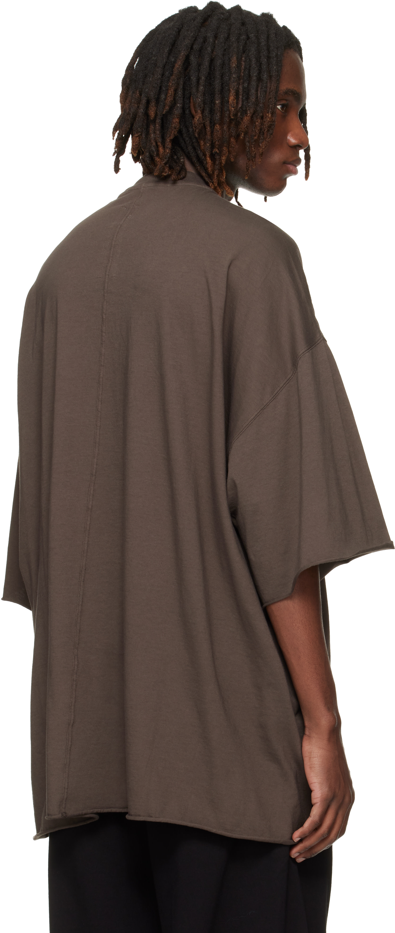 Rick Owens DRKSHDW: Brown Temple Tommy T-shirt | SSENSE