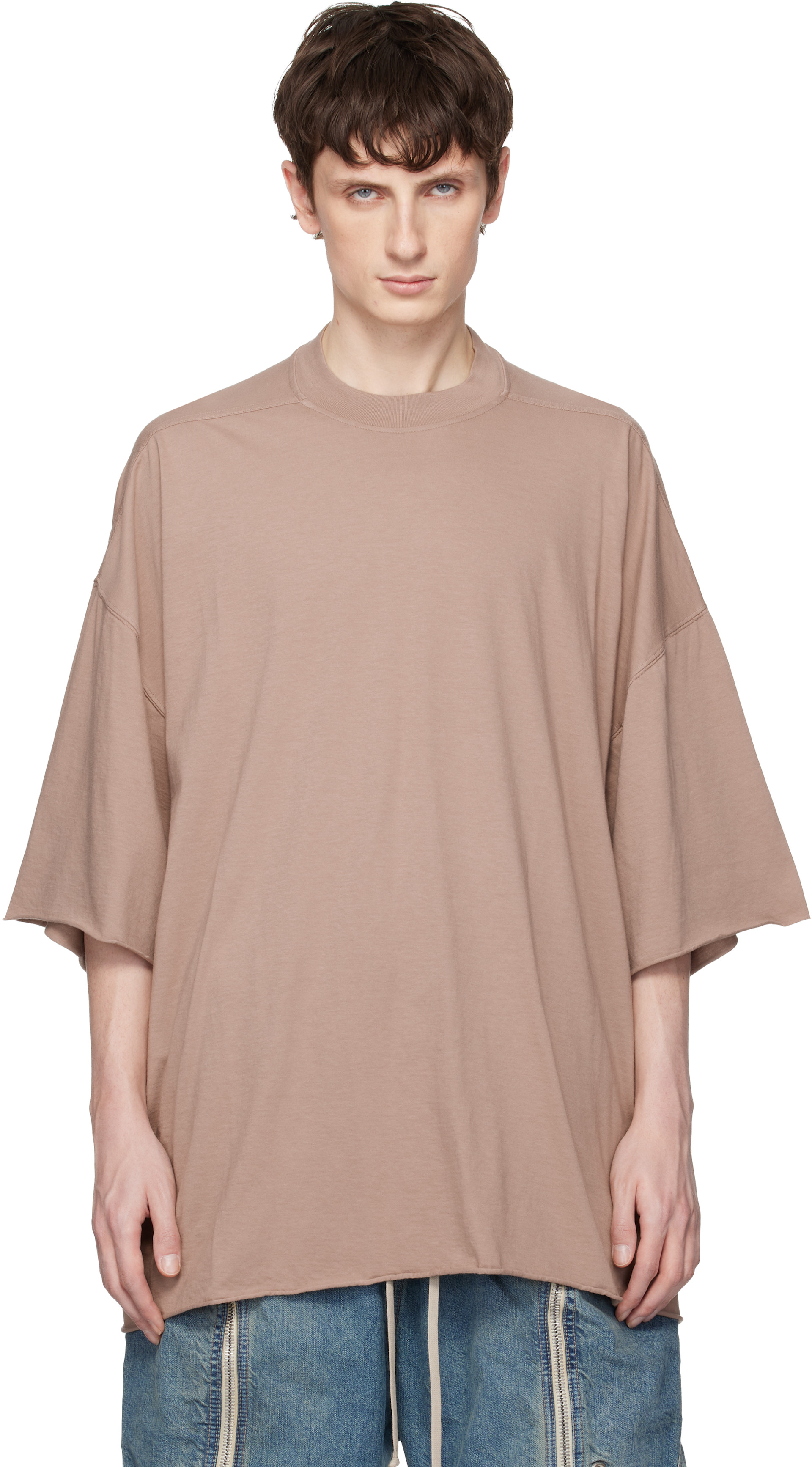 Rick Owens DRKSHDW: Taupe Temple Tommy T-shirt | SSENSE Netherlands