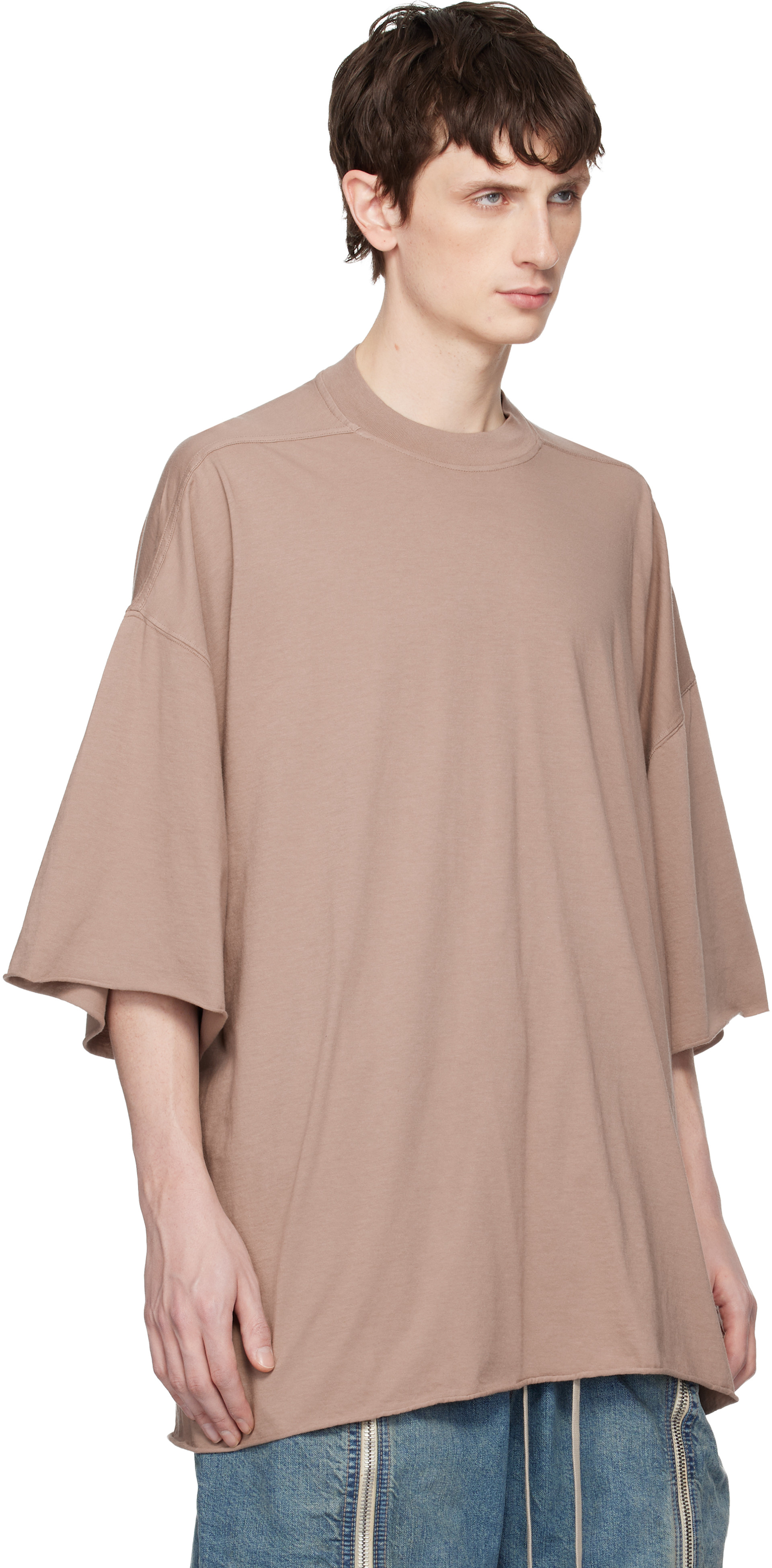 Rick Owens DRKSHDW: トープ Temple Tommy Tシャツ | SSENSE 日本