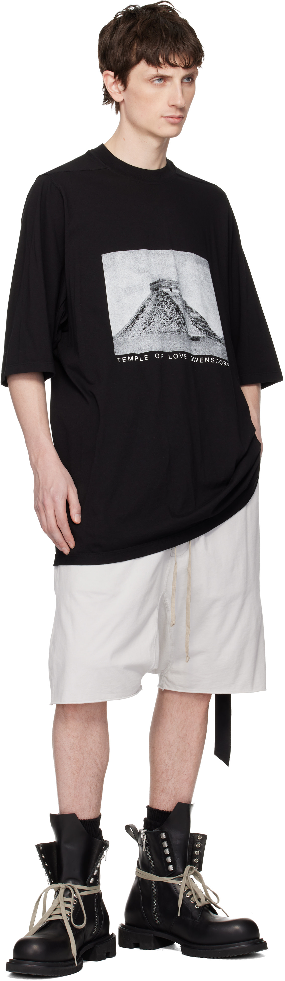 Rick Owens DRKSHDW: Black Temple Jumbo S/S T-shirt | SSENSE