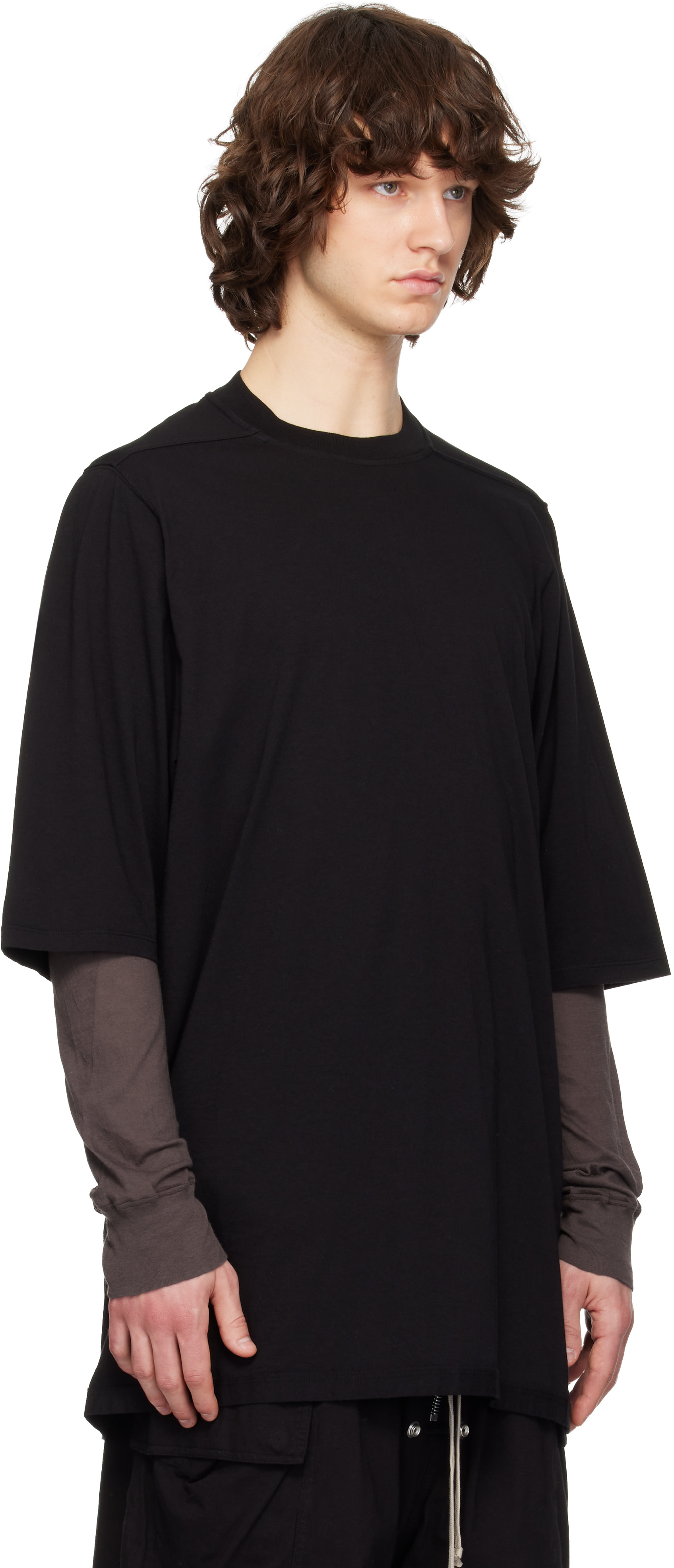 Rick Owens DRKSHDW: Black Temple Jumbo S/S T-shirt | SSENSE