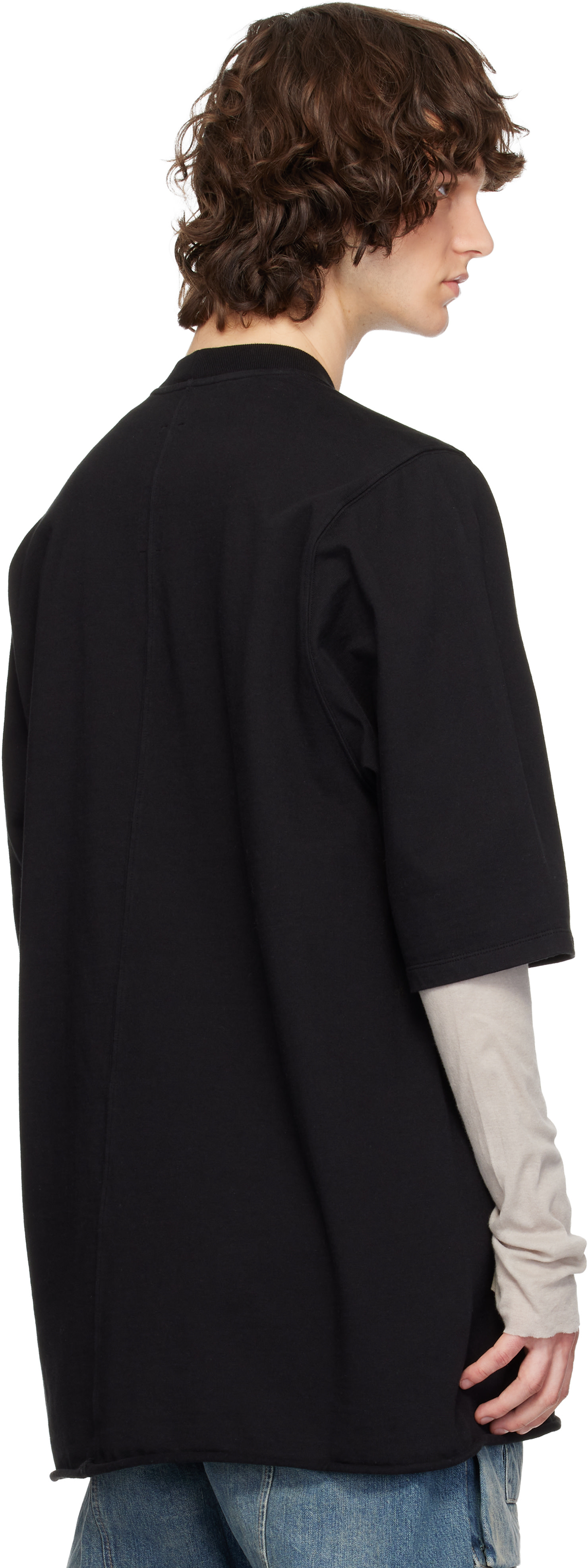 Rick Owens DRKSHDW: ブラック Temple Jumbo S/S Tシャツ | SSENSE 日本